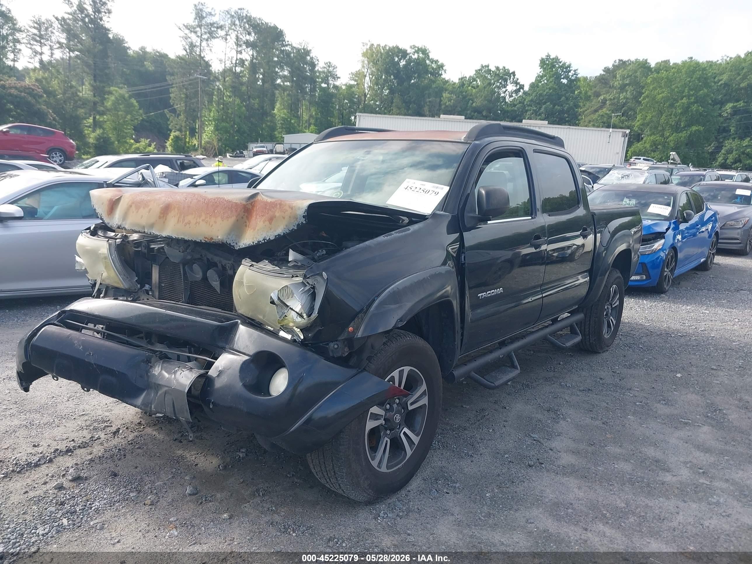2005 Toyota Tacoma Prerunner V6 Black vin: 3TMJU62N05M002257