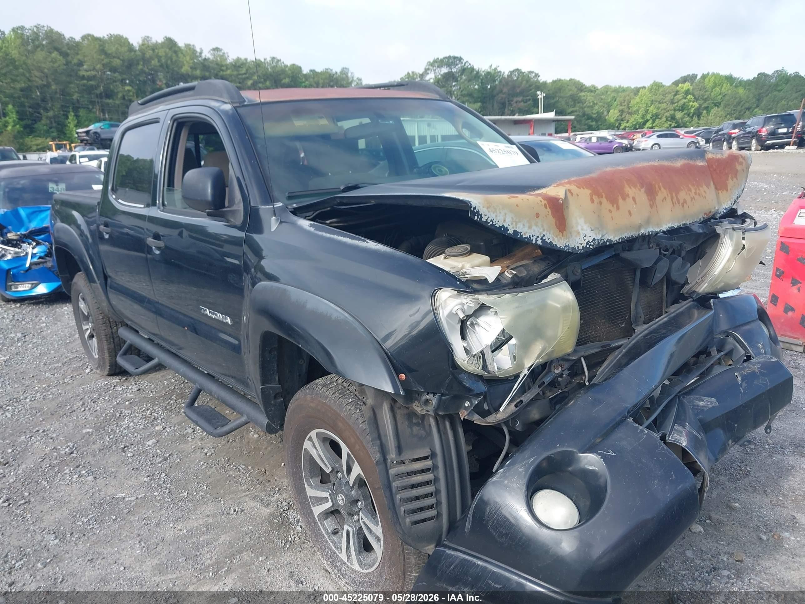 2005 Toyota Tacoma Prerunner V6 Black vin: 3TMJU62N05M002257