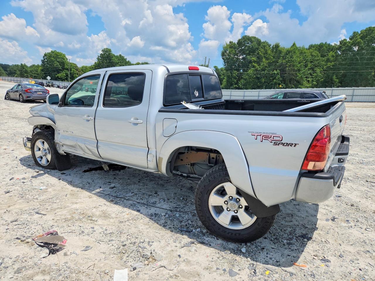 2005 Toyota Tacoma Double Cab Prerunner Gray vin: 3TMJU62N05M003232