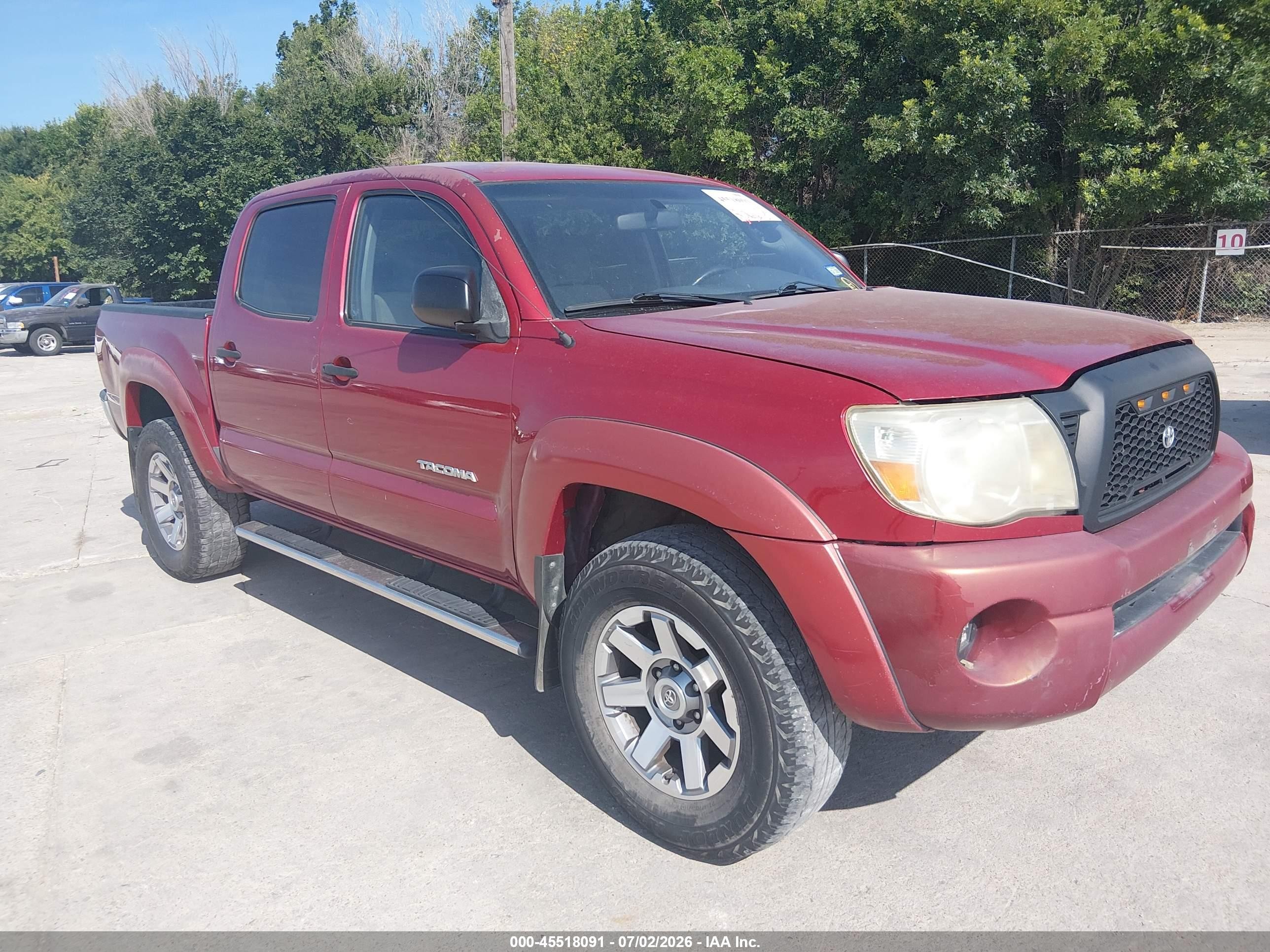 2006 Toyota Tacoma Prerunner V6 Red vin: 3TMJU62N06M017990