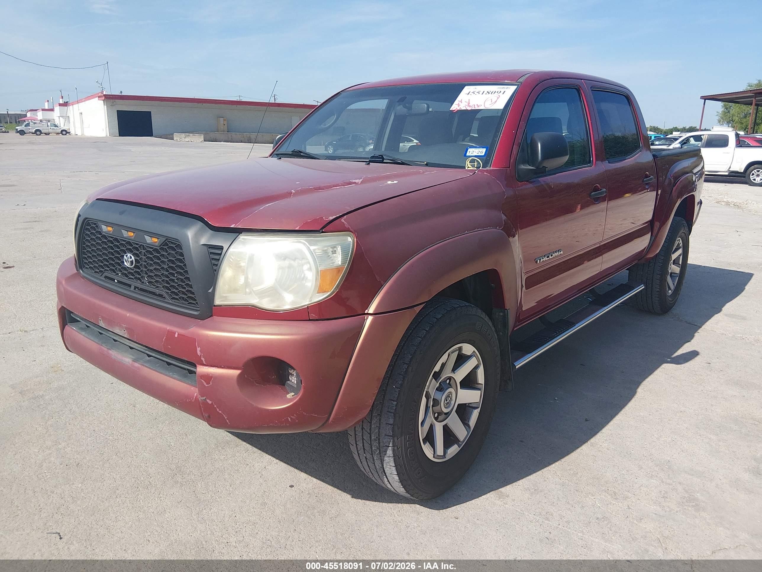 2006 Toyota Tacoma Prerunner V6 Red vin: 3TMJU62N06M017990
