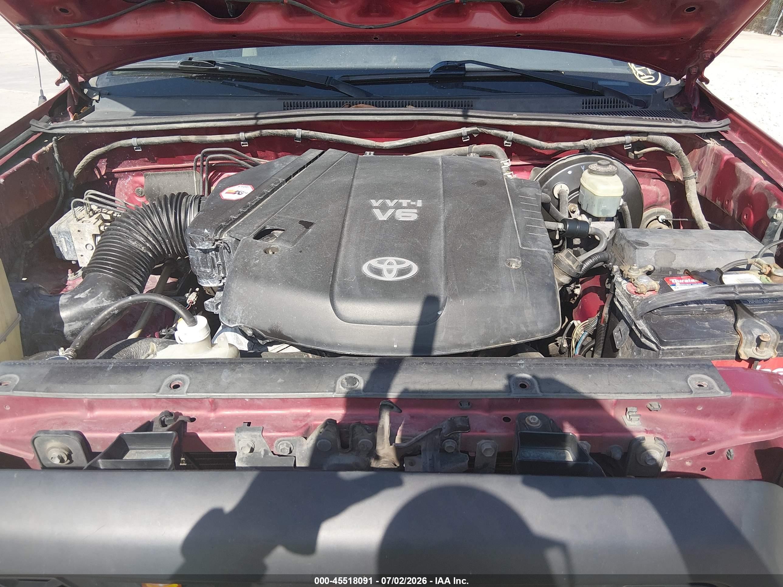 2006 Toyota Tacoma Prerunner V6 Red vin: 3TMJU62N06M017990