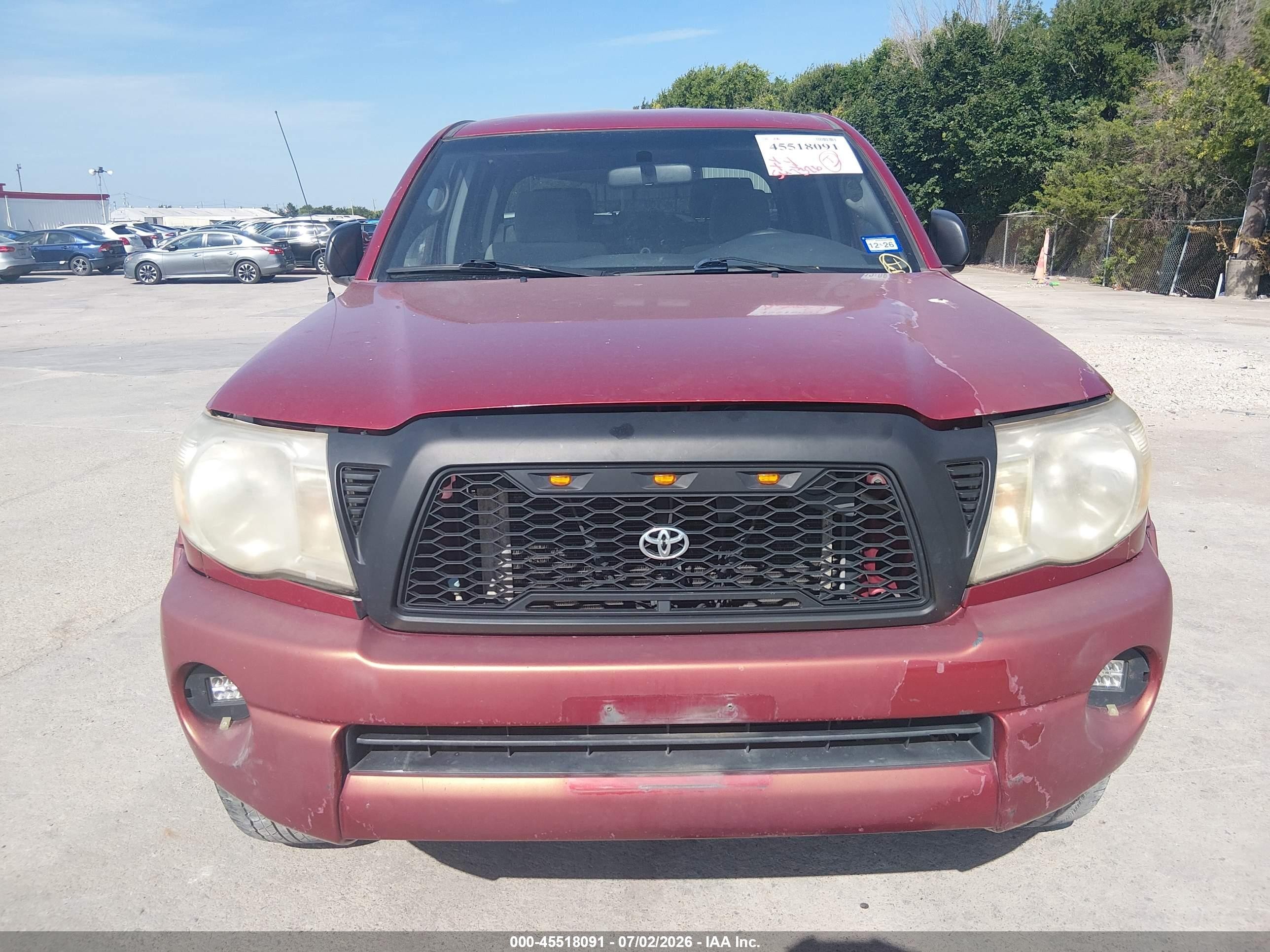 2006 Toyota Tacoma Prerunner V6 Red vin: 3TMJU62N06M017990