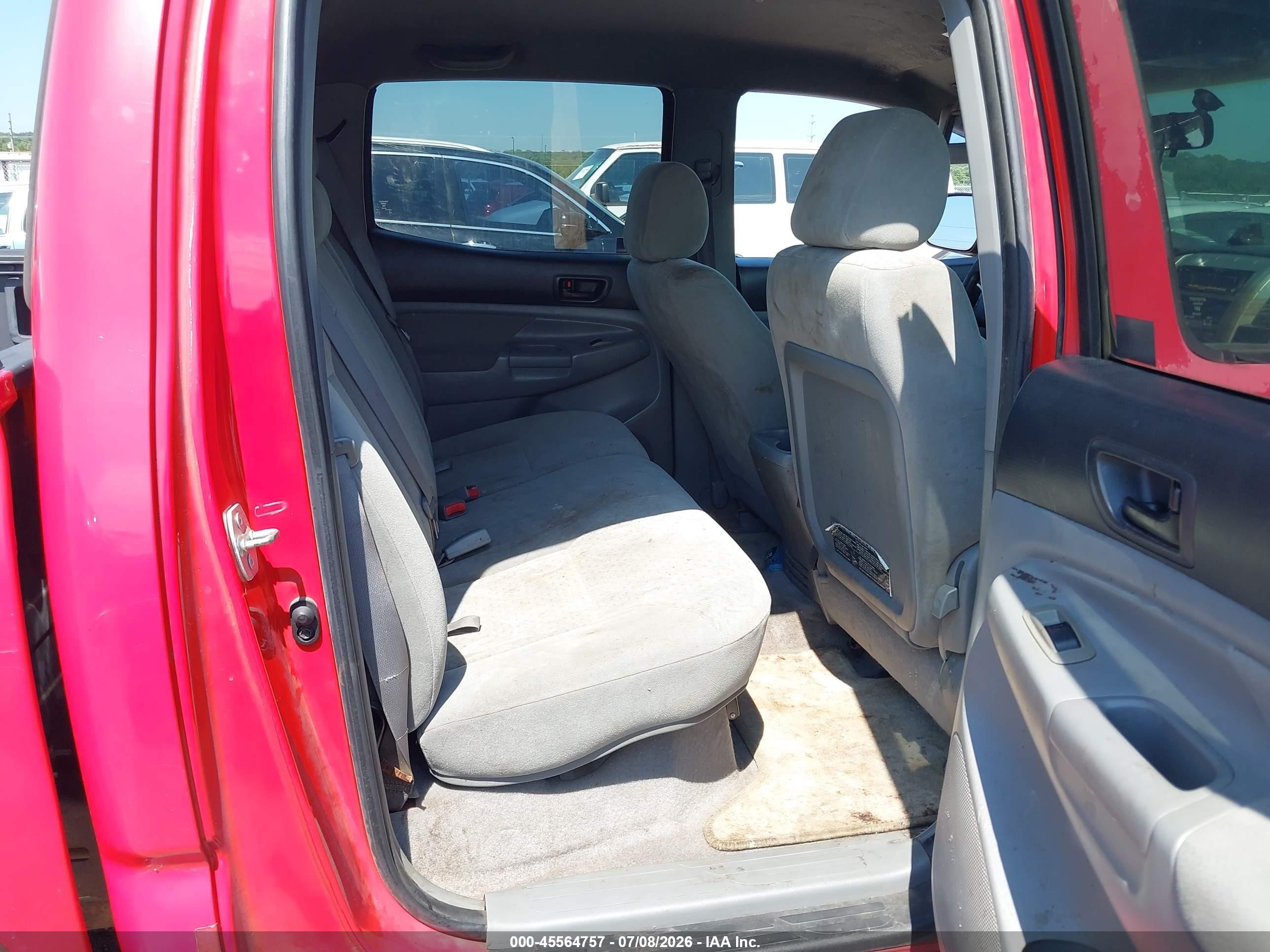 2007 Toyota Tacoma Prerunner V6 Red vin: 3TMJU62N07M040655