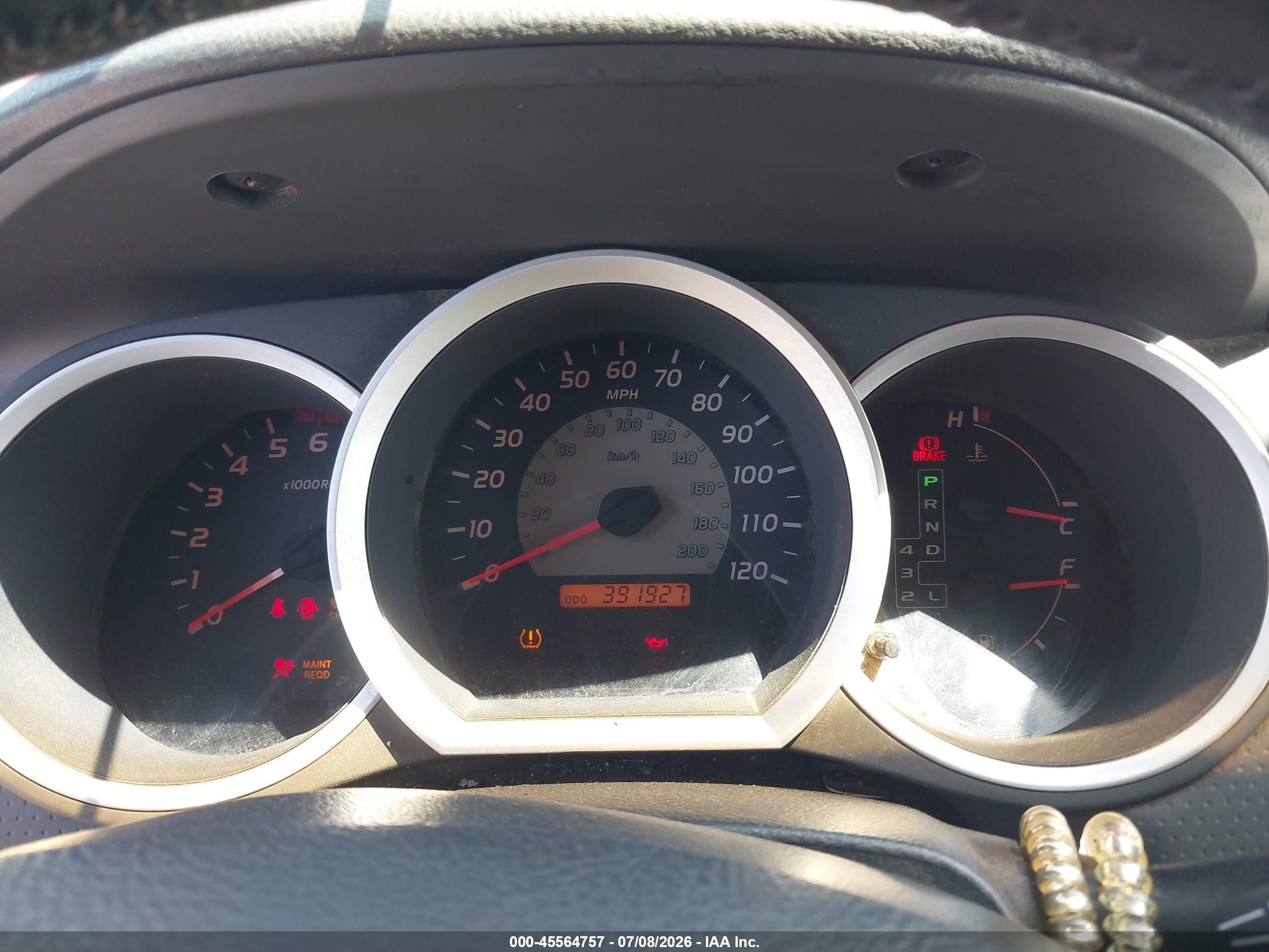 2007 Toyota Tacoma Prerunner V6 Red vin: 3TMJU62N07M040655