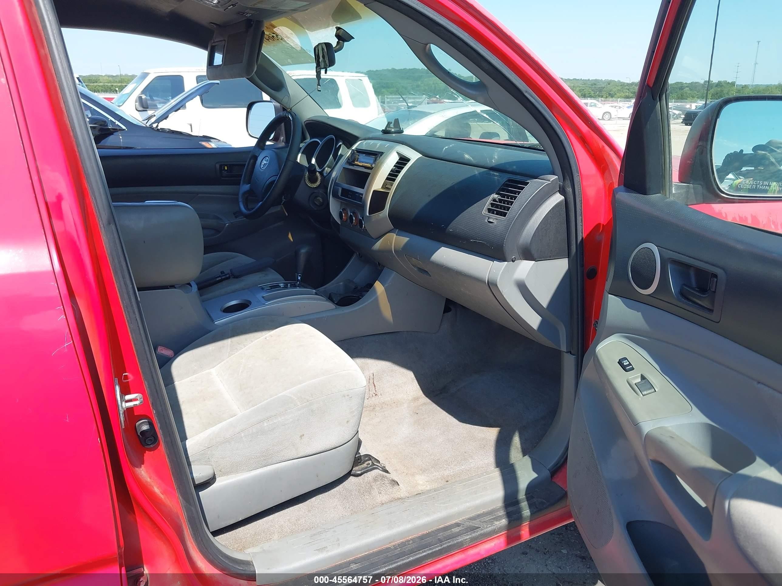 2007 Toyota Tacoma Prerunner V6 Red vin: 3TMJU62N07M040655