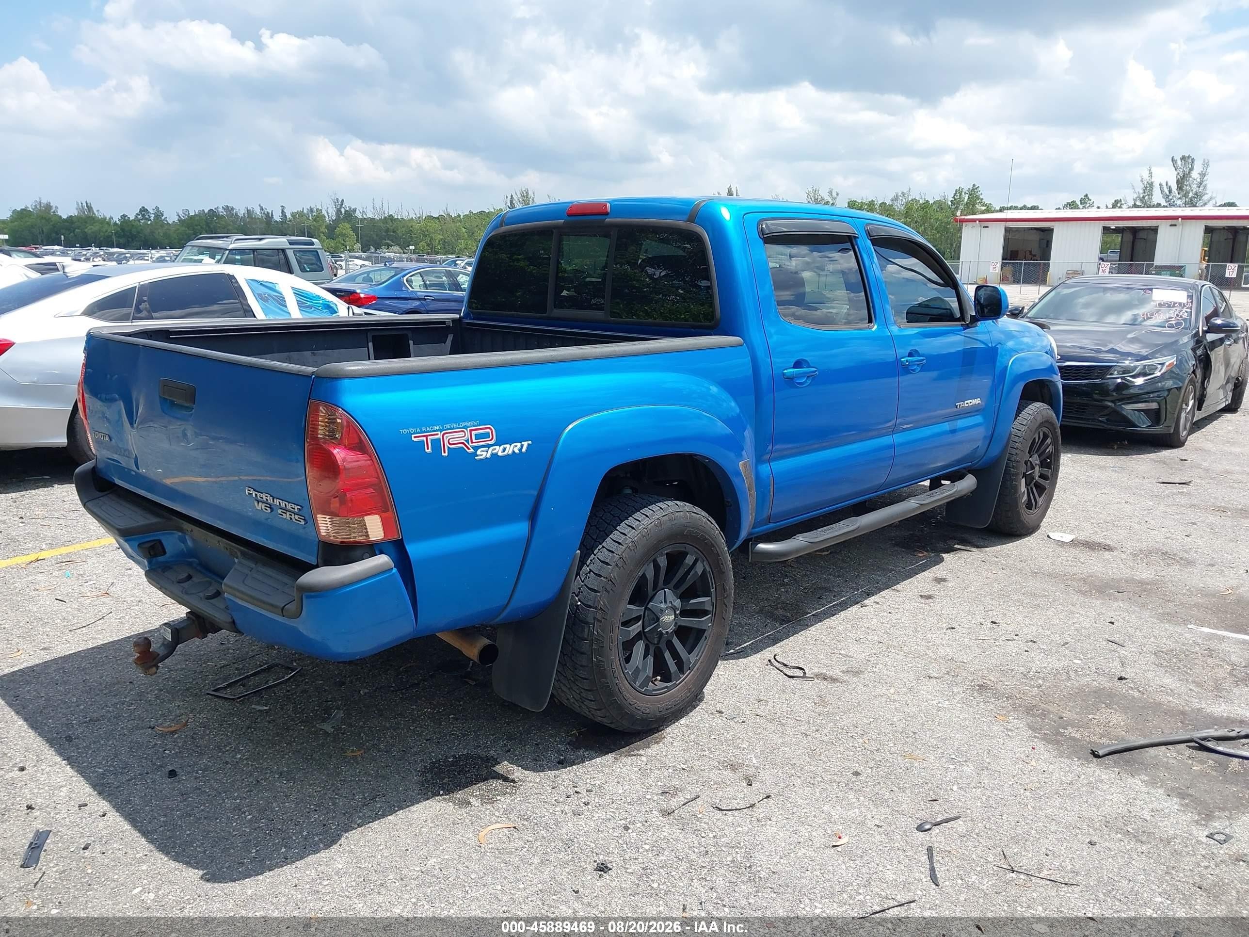 2008 Toyota Tacoma Prerunner V6 Light Blue vin: 3TMJU62N08M050877