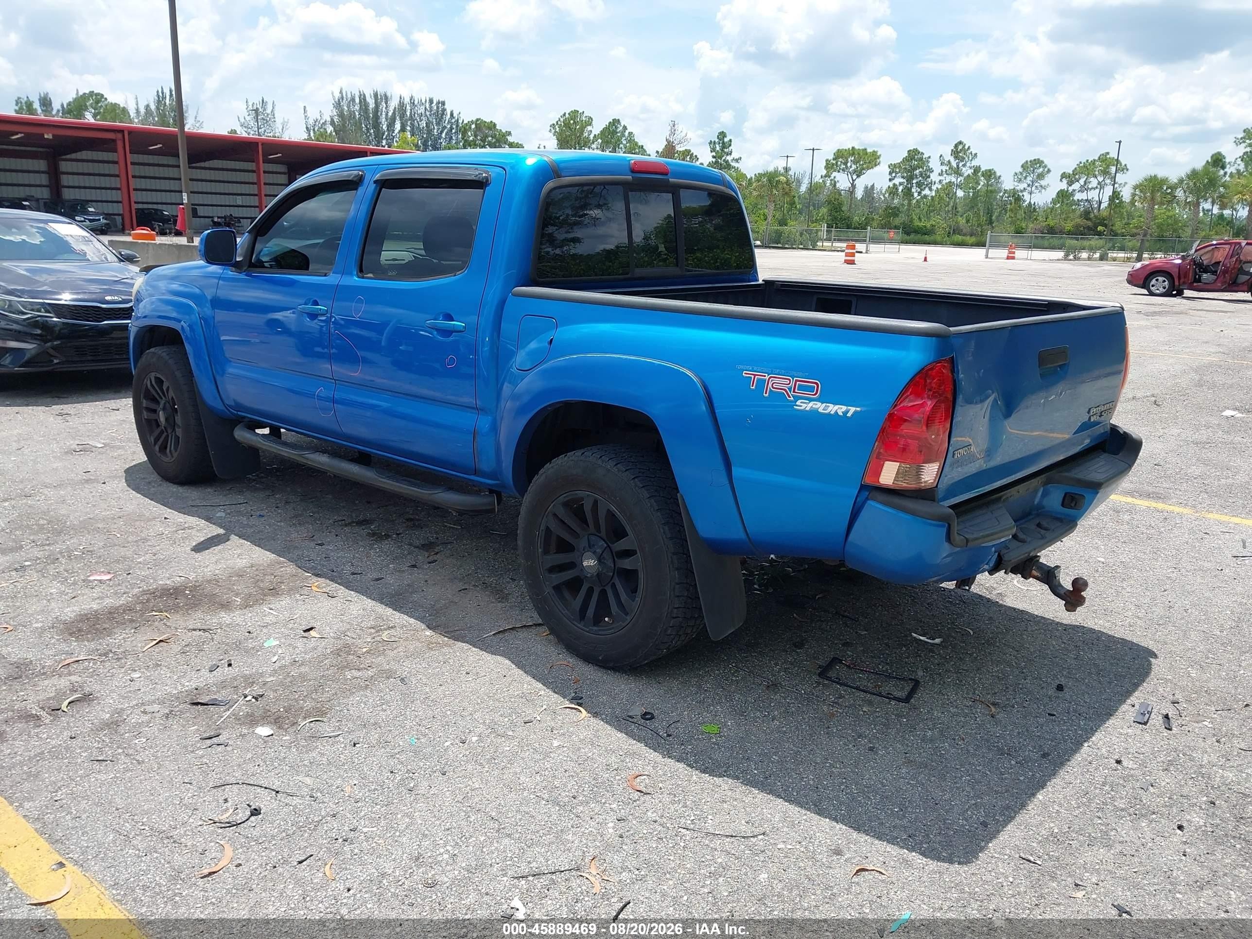 2008 Toyota Tacoma Prerunner V6 Light Blue vin: 3TMJU62N08M050877