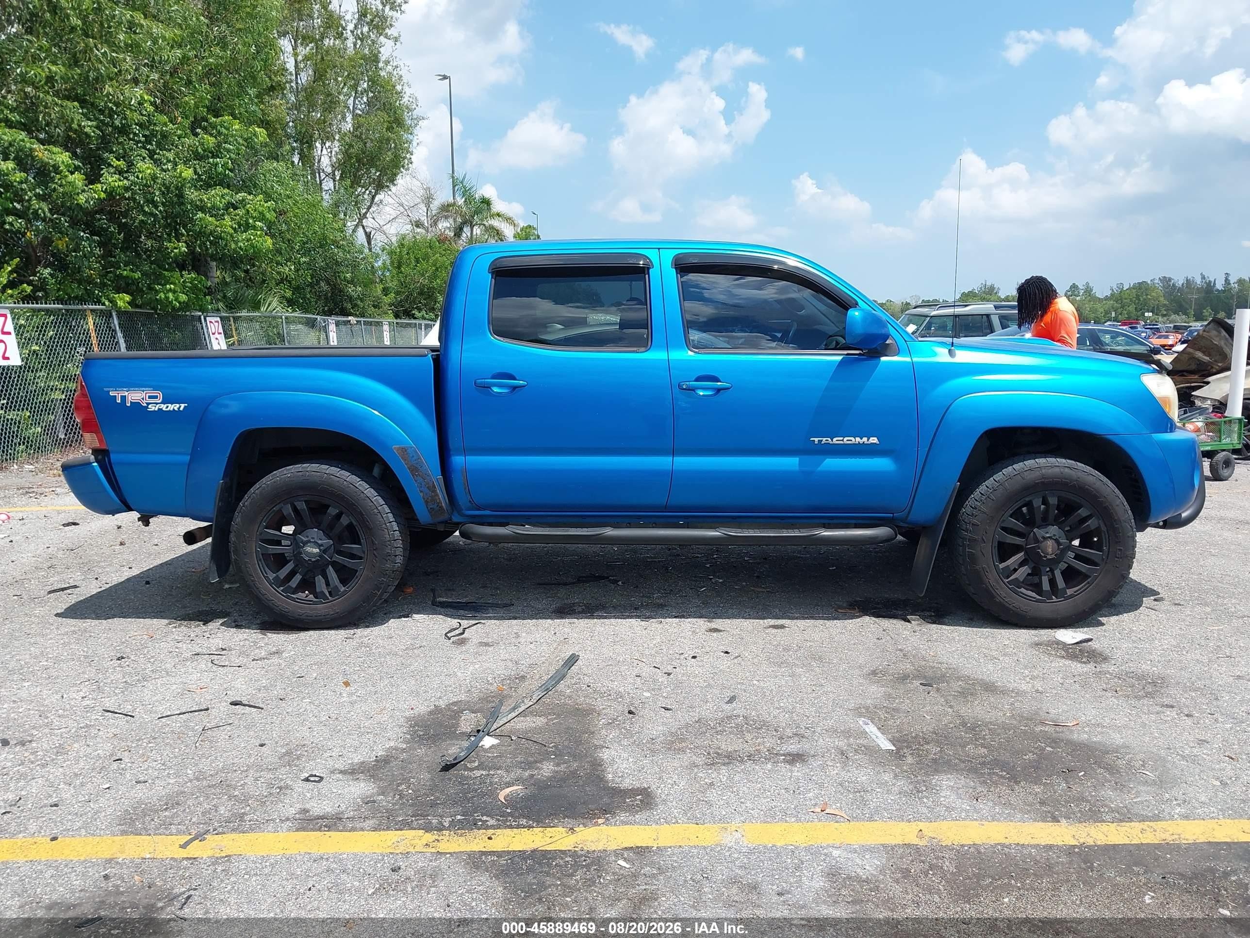 2008 Toyota Tacoma Prerunner V6 Light Blue vin: 3TMJU62N08M050877