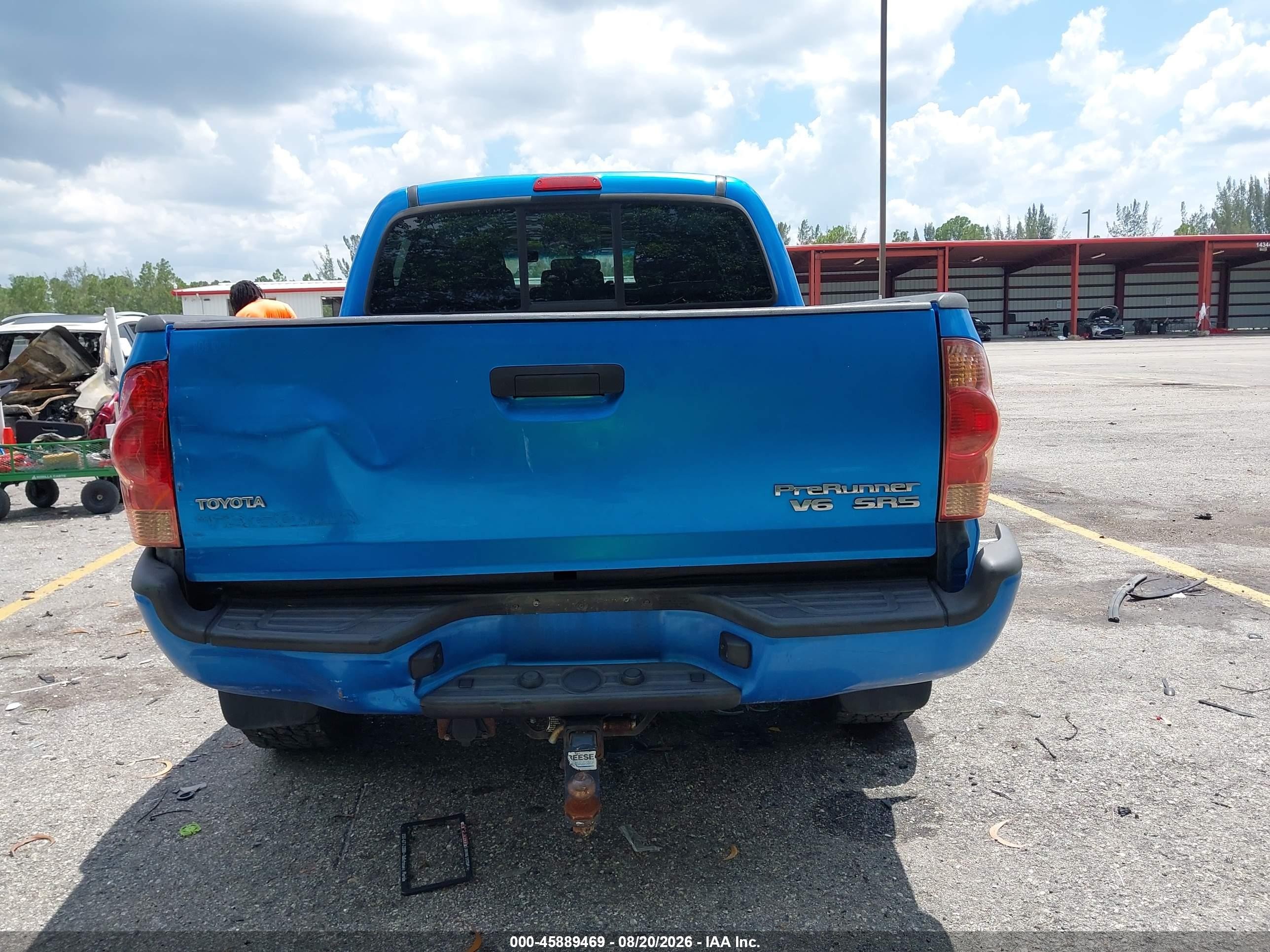 2008 Toyota Tacoma Prerunner V6 Light Blue vin: 3TMJU62N08M050877