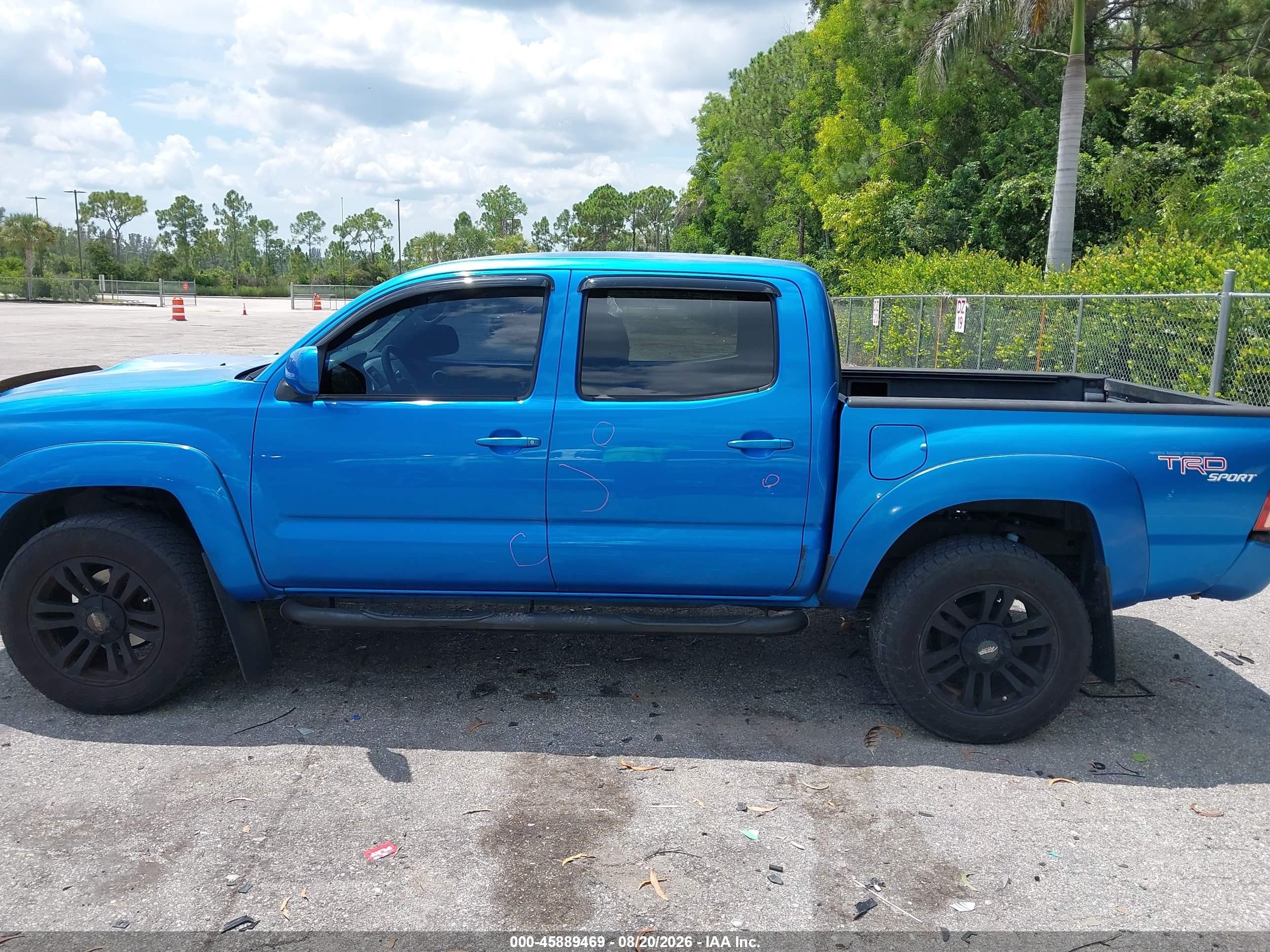 2008 Toyota Tacoma Prerunner V6 Light Blue vin: 3TMJU62N08M050877