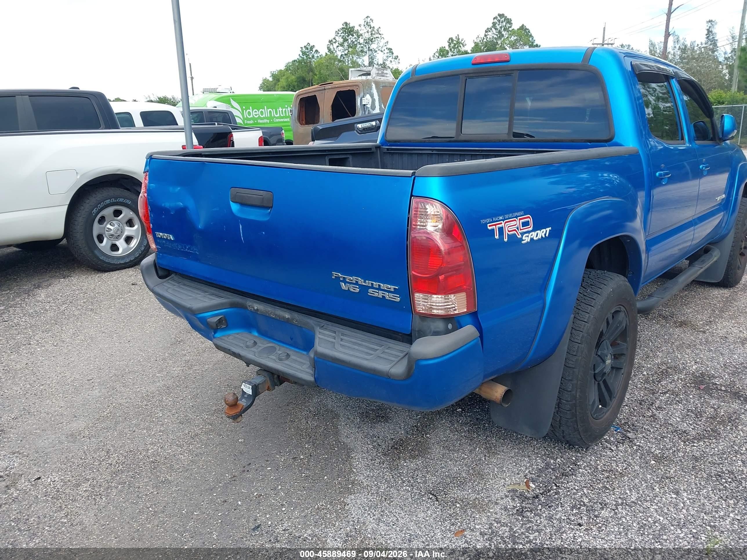 2008 Toyota Tacoma Prerunner V6 Light Blue vin: 3TMJU62N08M050877