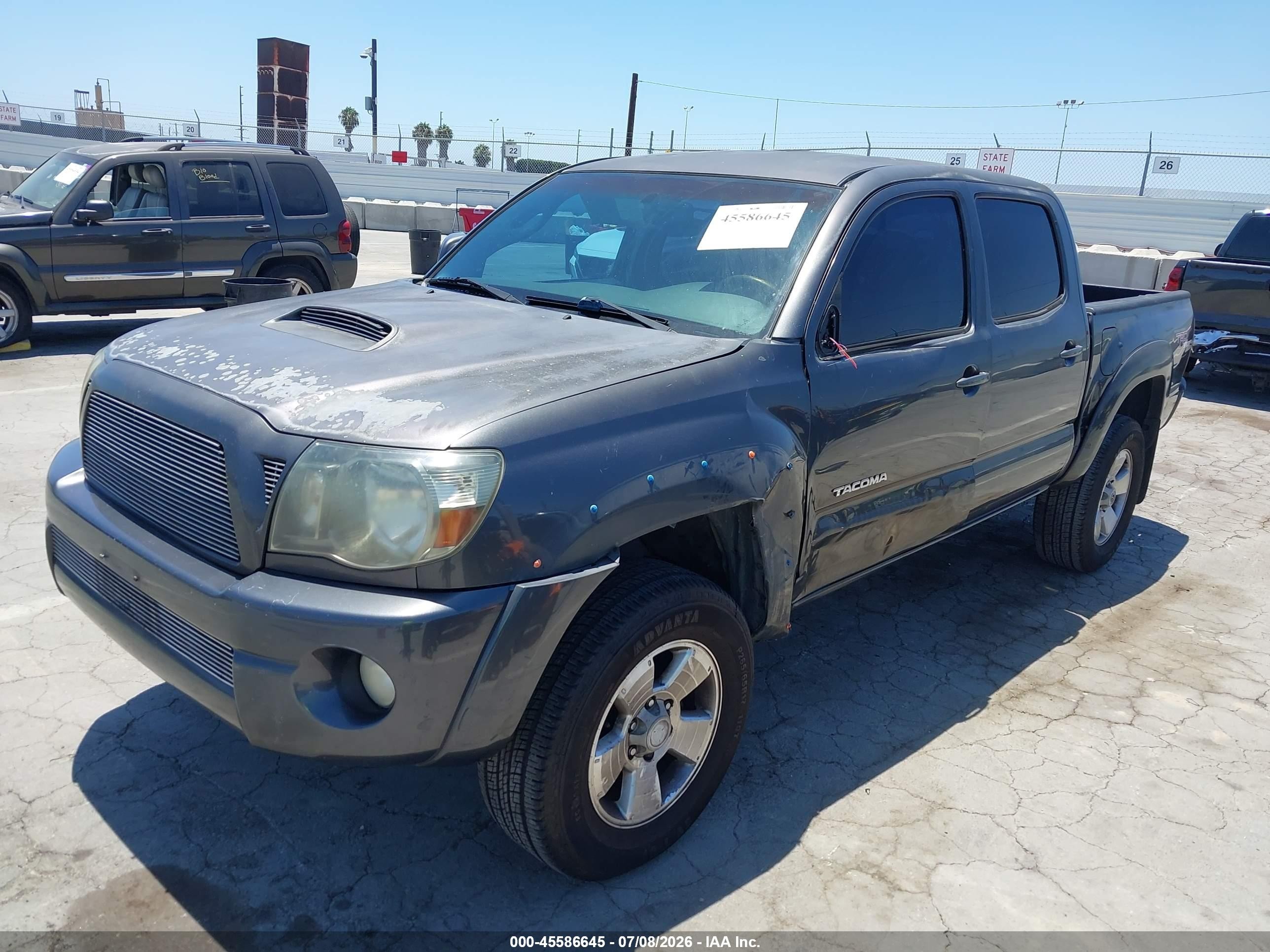 2009 Toyota Tacoma Prerunner V6 Gray vin: 3TMJU62N09M075151