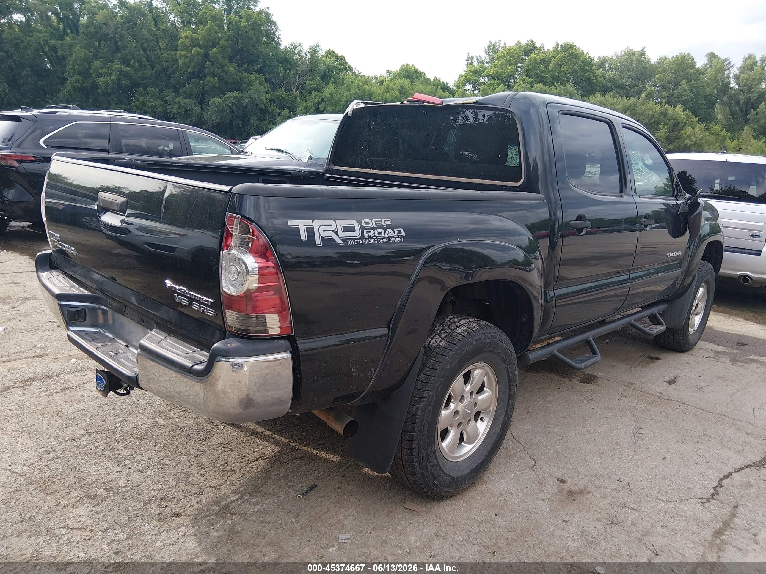2009 Toyota Tacoma Prerunner V6 Black vin: 3TMJU62N09M081371