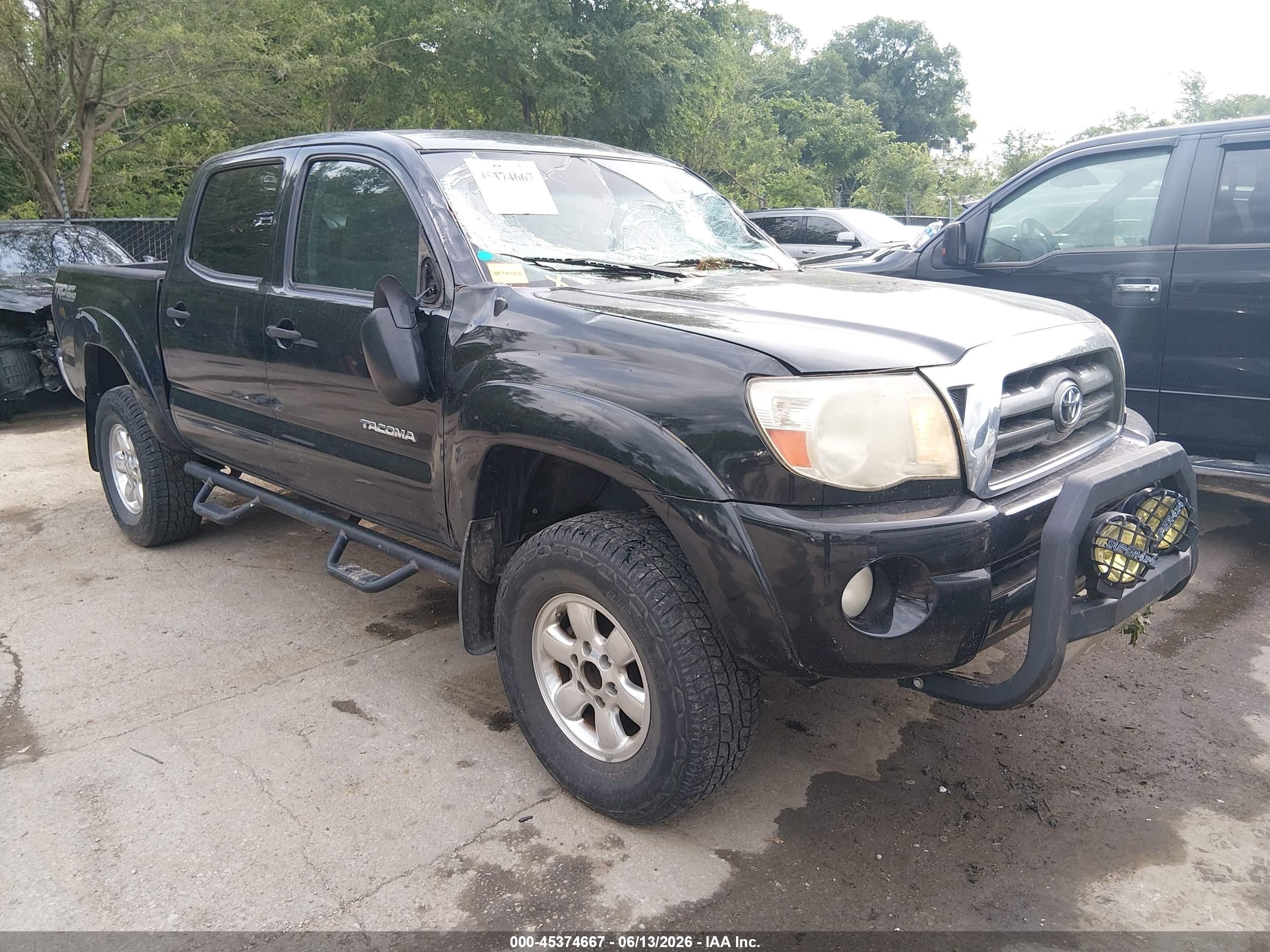 2009 Toyota Tacoma Prerunner V6 Black vin: 3TMJU62N09M081371