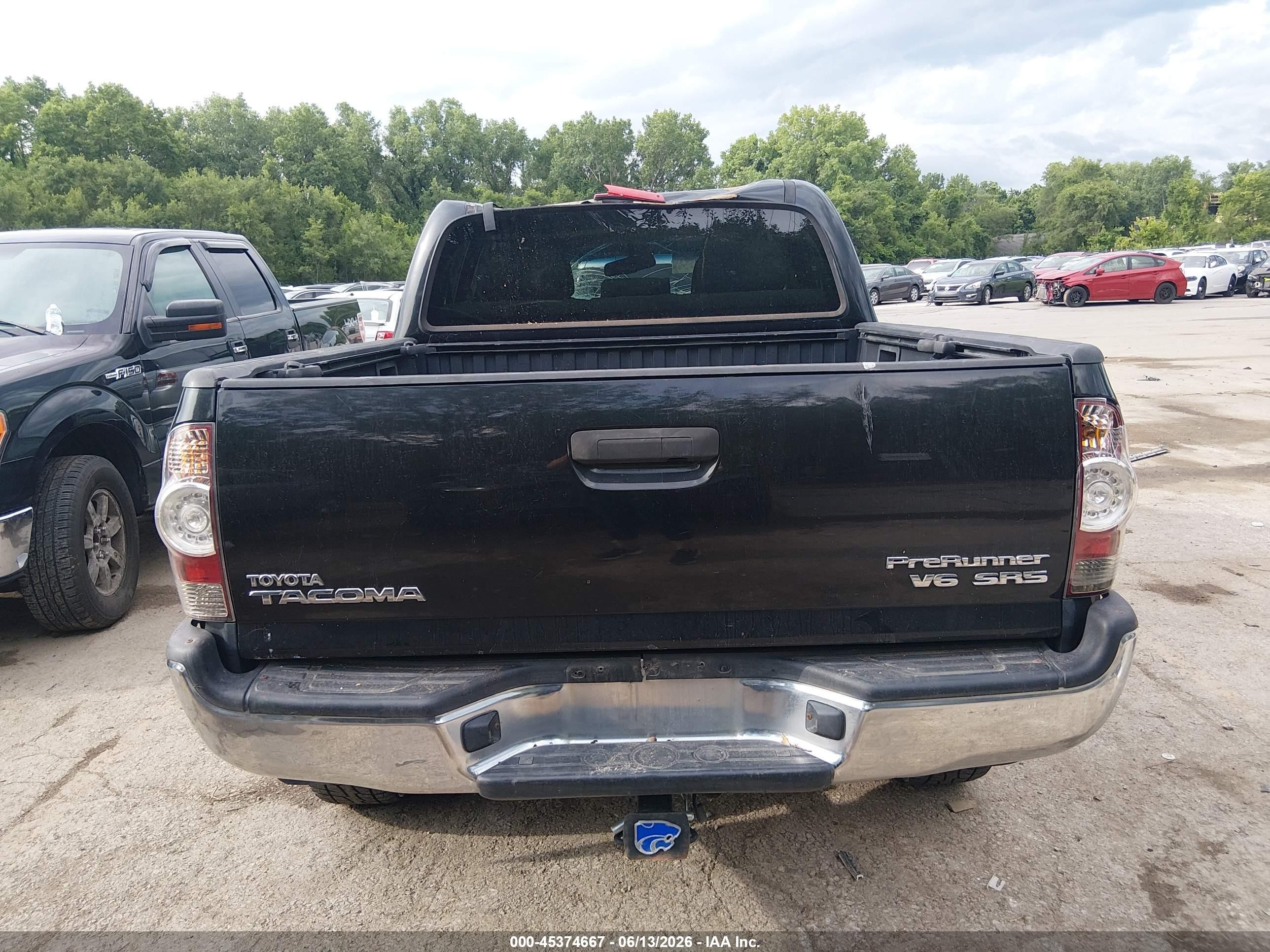 2009 Toyota Tacoma Prerunner V6 Black vin: 3TMJU62N09M081371