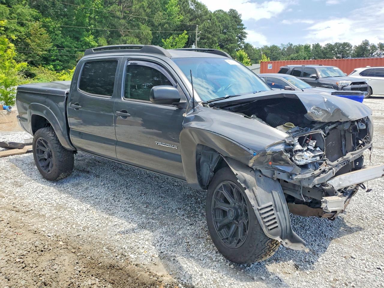 2009 Toyota Tacoma Double Cab Prerunner Gray vin: 3TMJU62N09M084447
