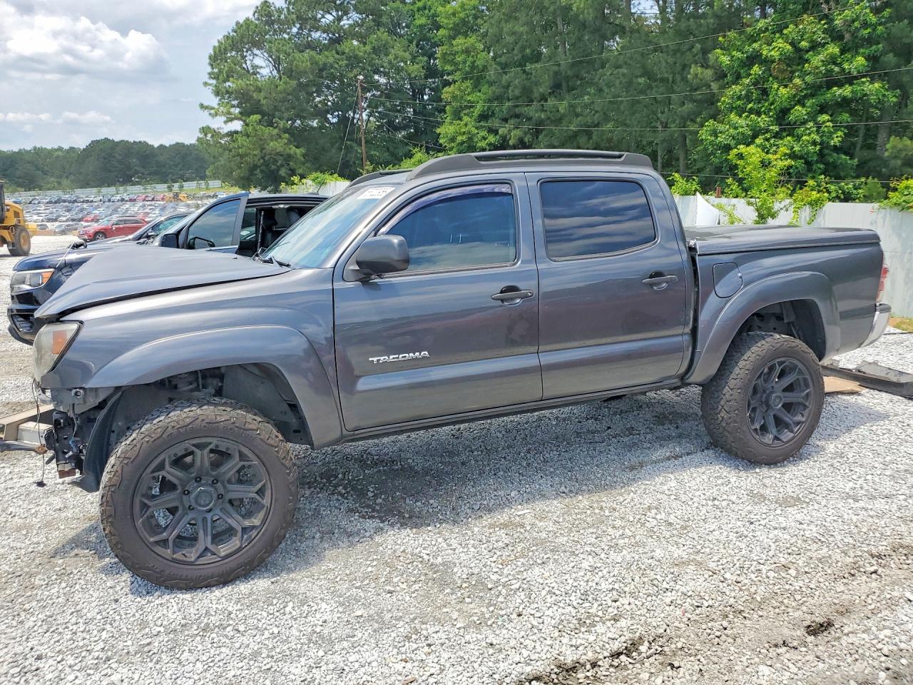 2009 Toyota Tacoma Double Cab Prerunner Gray vin: 3TMJU62N09M084447