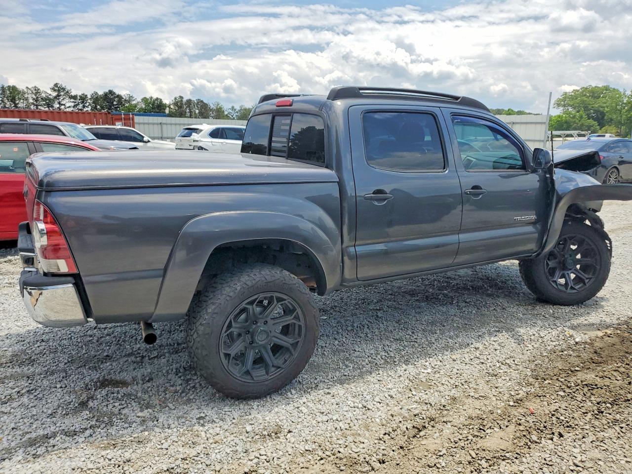 2009 Toyota Tacoma Double Cab Prerunner Gray vin: 3TMJU62N09M084447