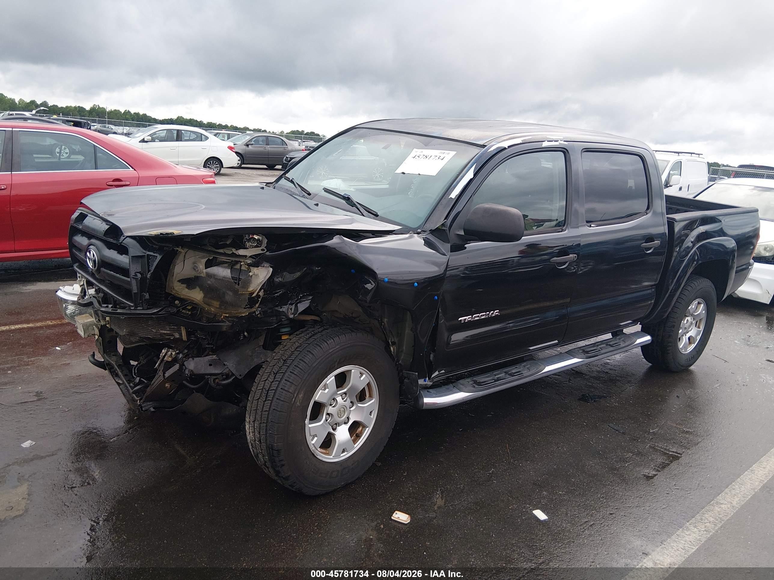 2005 Toyota Tacoma Prerunner V6 Black vin: 3TMJU62N15M006317