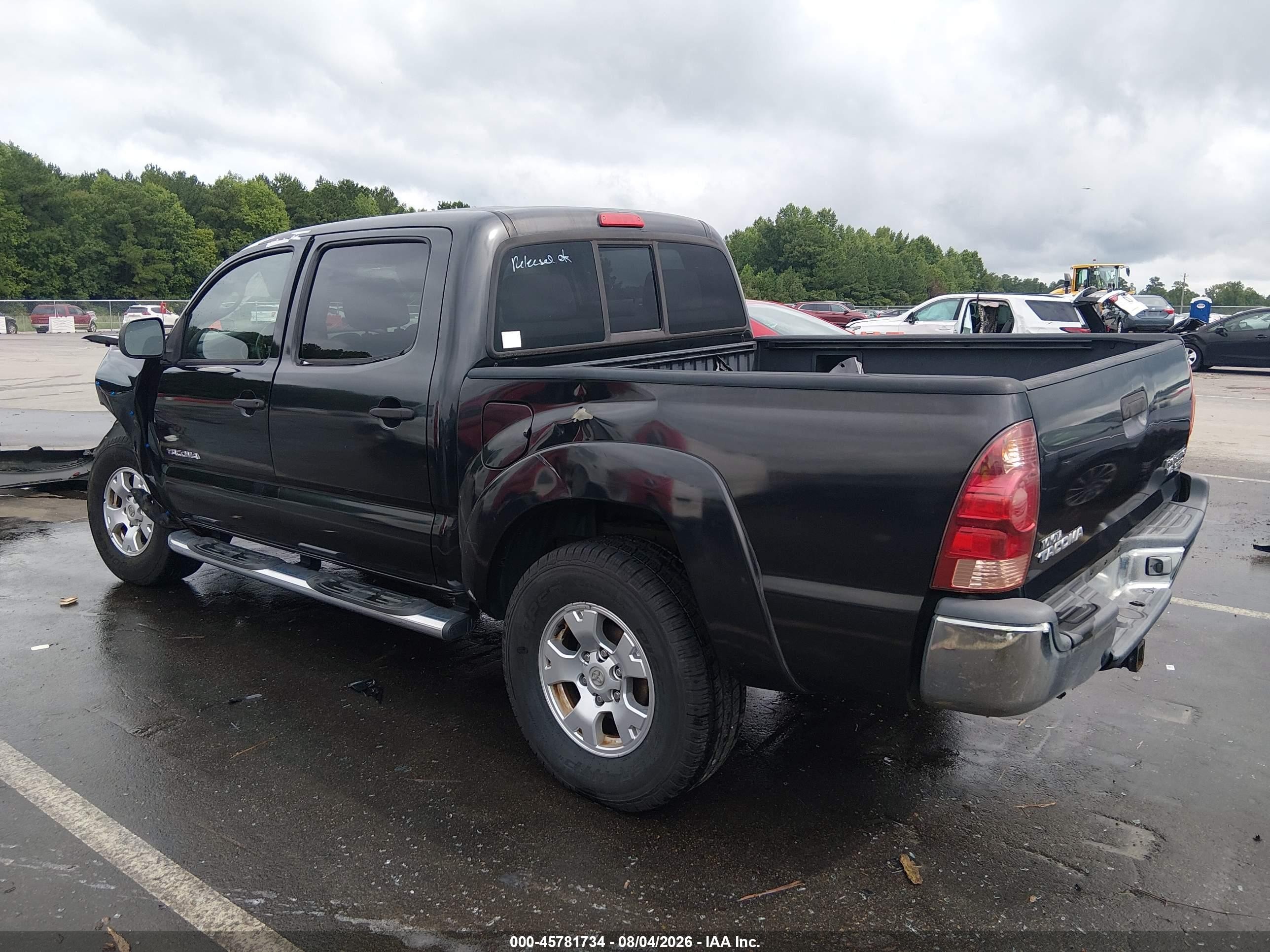 2005 Toyota Tacoma Prerunner V6 Black vin: 3TMJU62N15M006317
