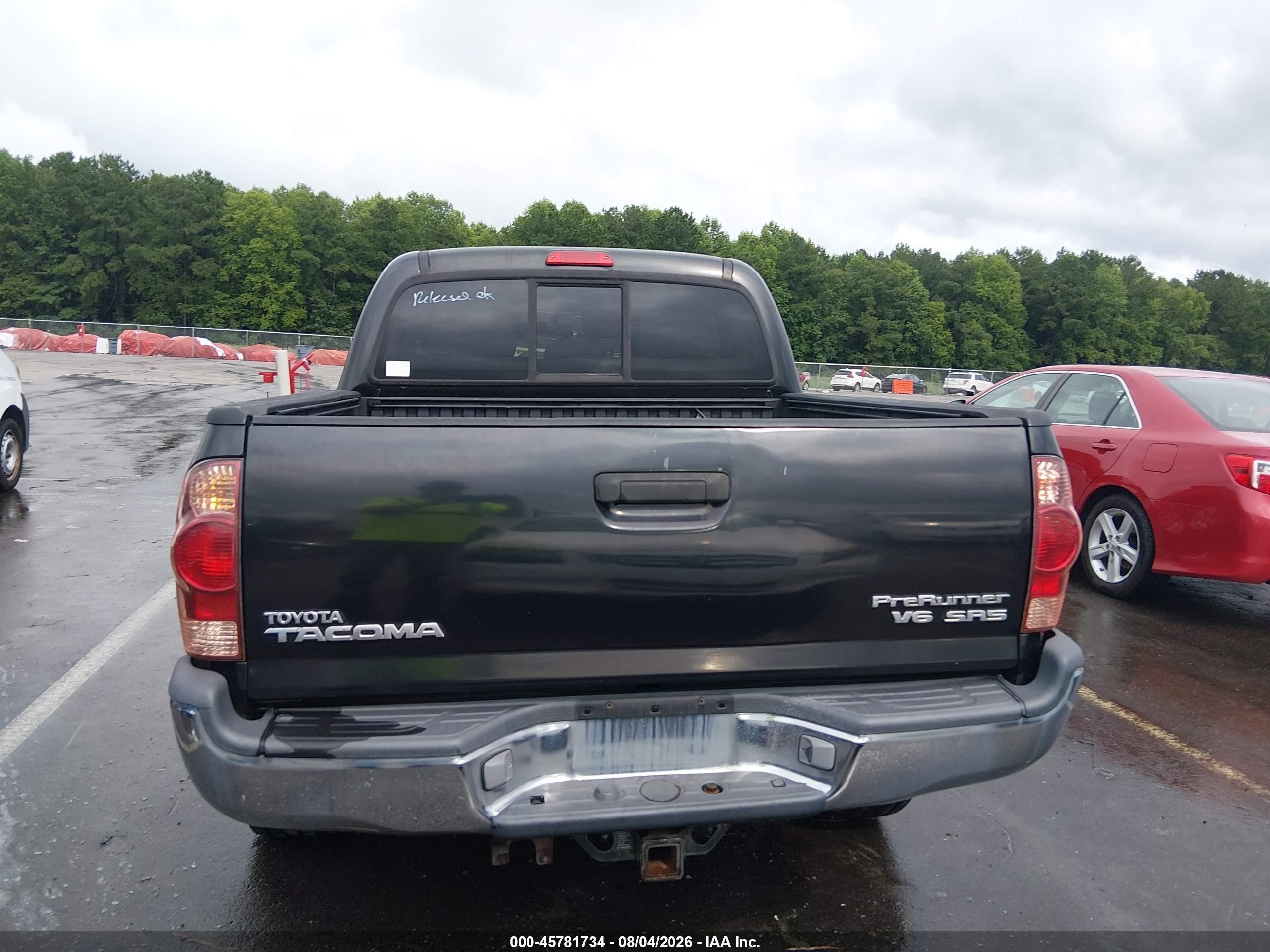 2005 Toyota Tacoma Prerunner V6 Black vin: 3TMJU62N15M006317
