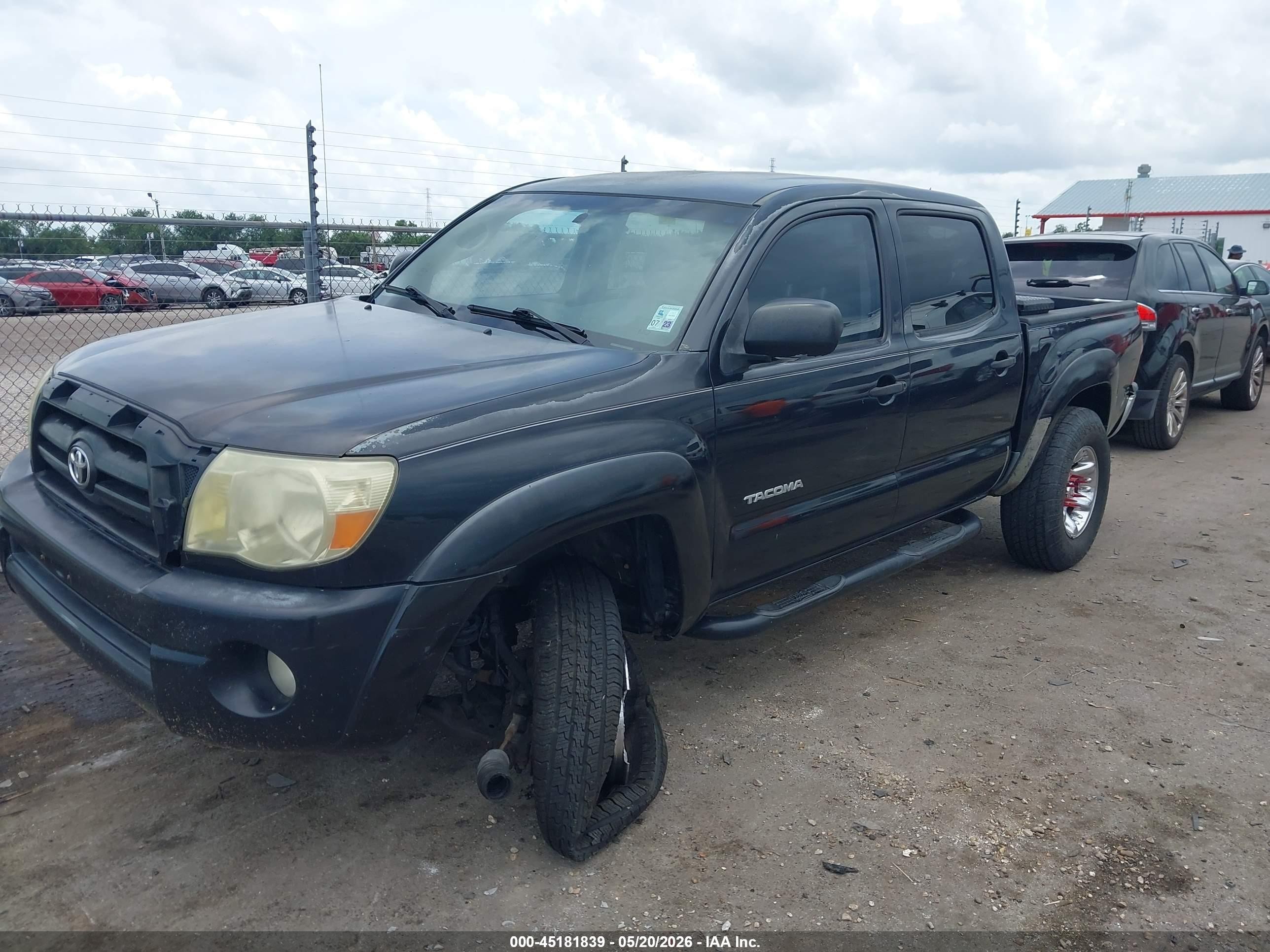 2006 Toyota Tacoma Prerunner V6 Black vin: 3TMJU62N16M012023