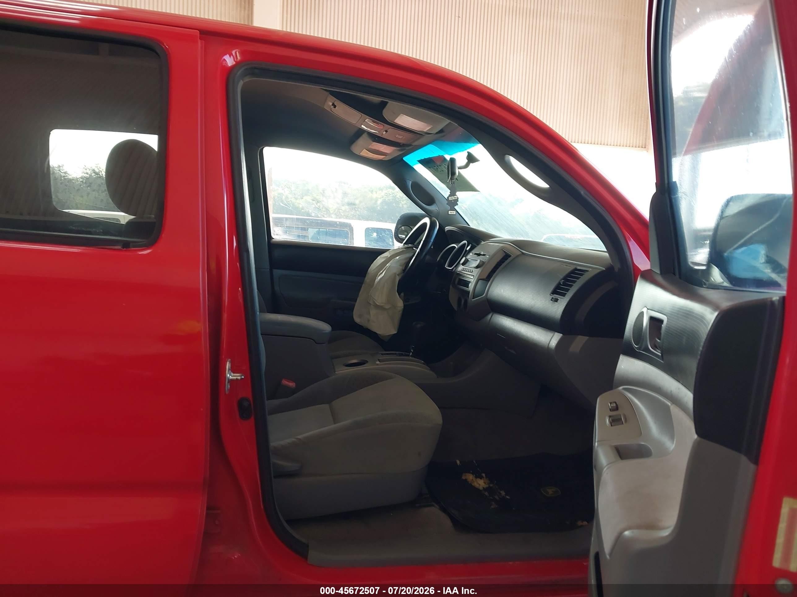 2008 Toyota Tacoma Prerunner V6 Red vin: 3TMJU62N18M057238