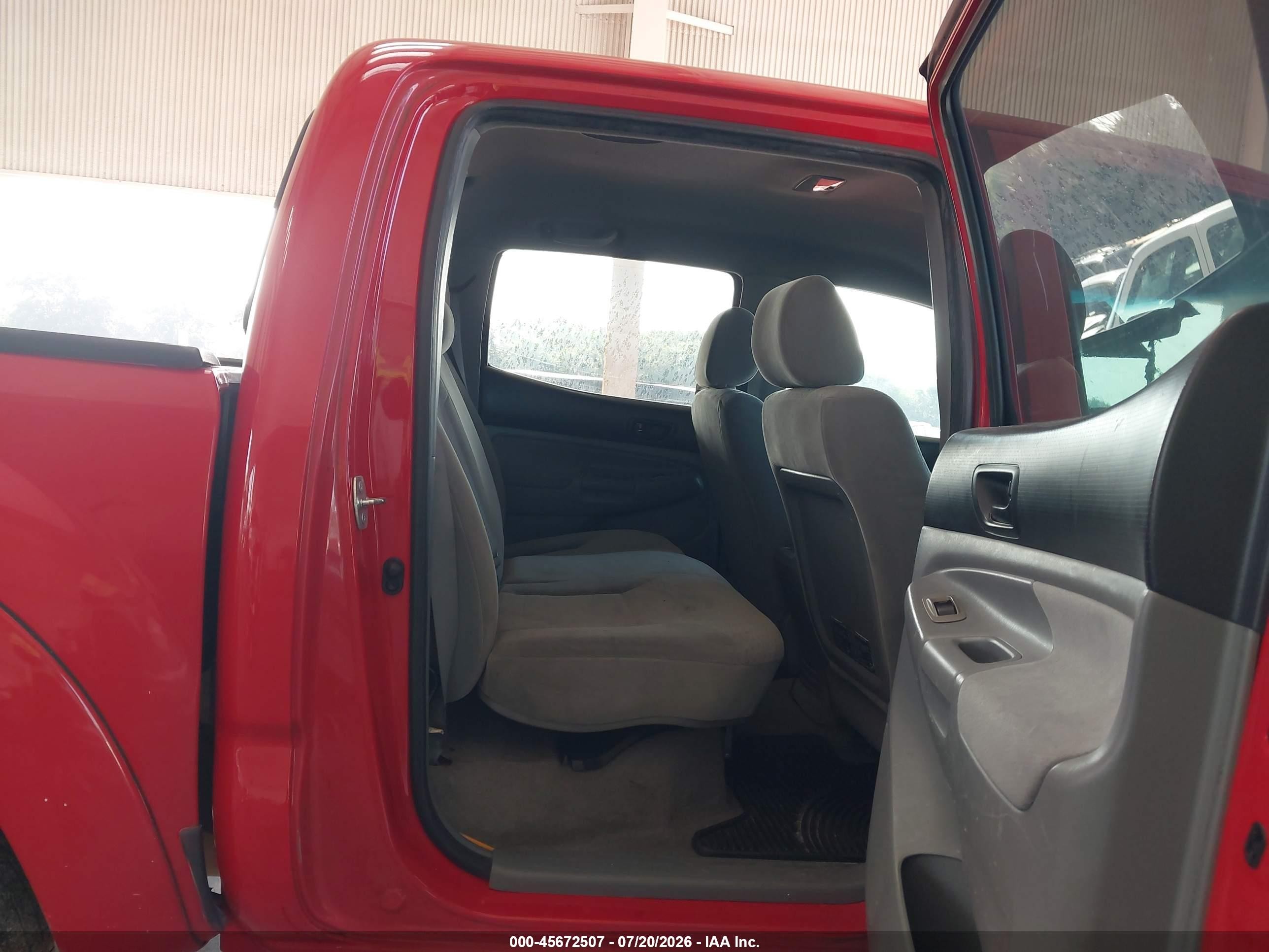 2008 Toyota Tacoma Prerunner V6 Red vin: 3TMJU62N18M057238