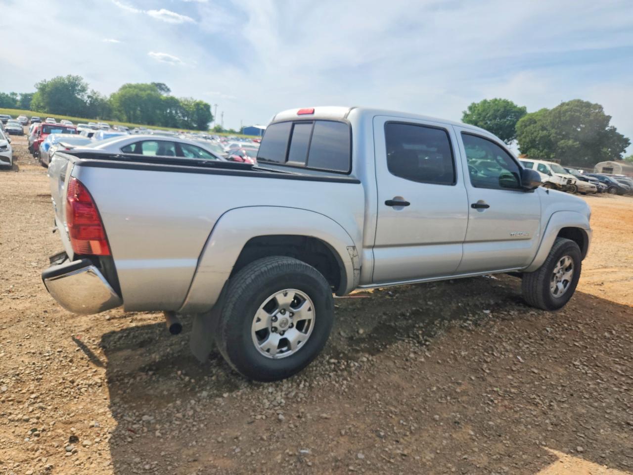 2008 Toyota Tacoma Double Cab Prerunner Silver vin: 3TMJU62N18M058762