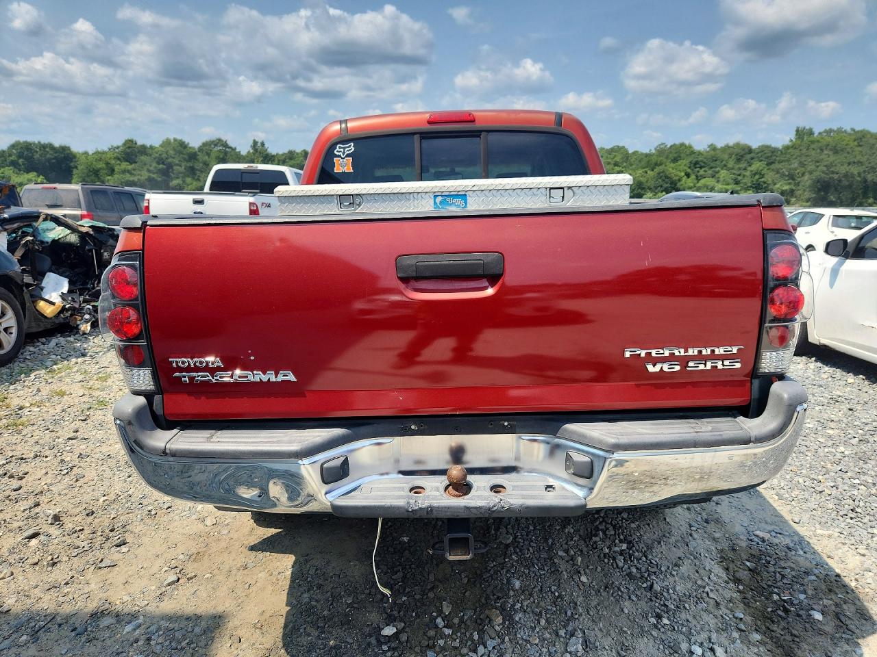 2008 Toyota Tacoma Double Cab Prerunner Red vin: 3TMJU62N18M059460