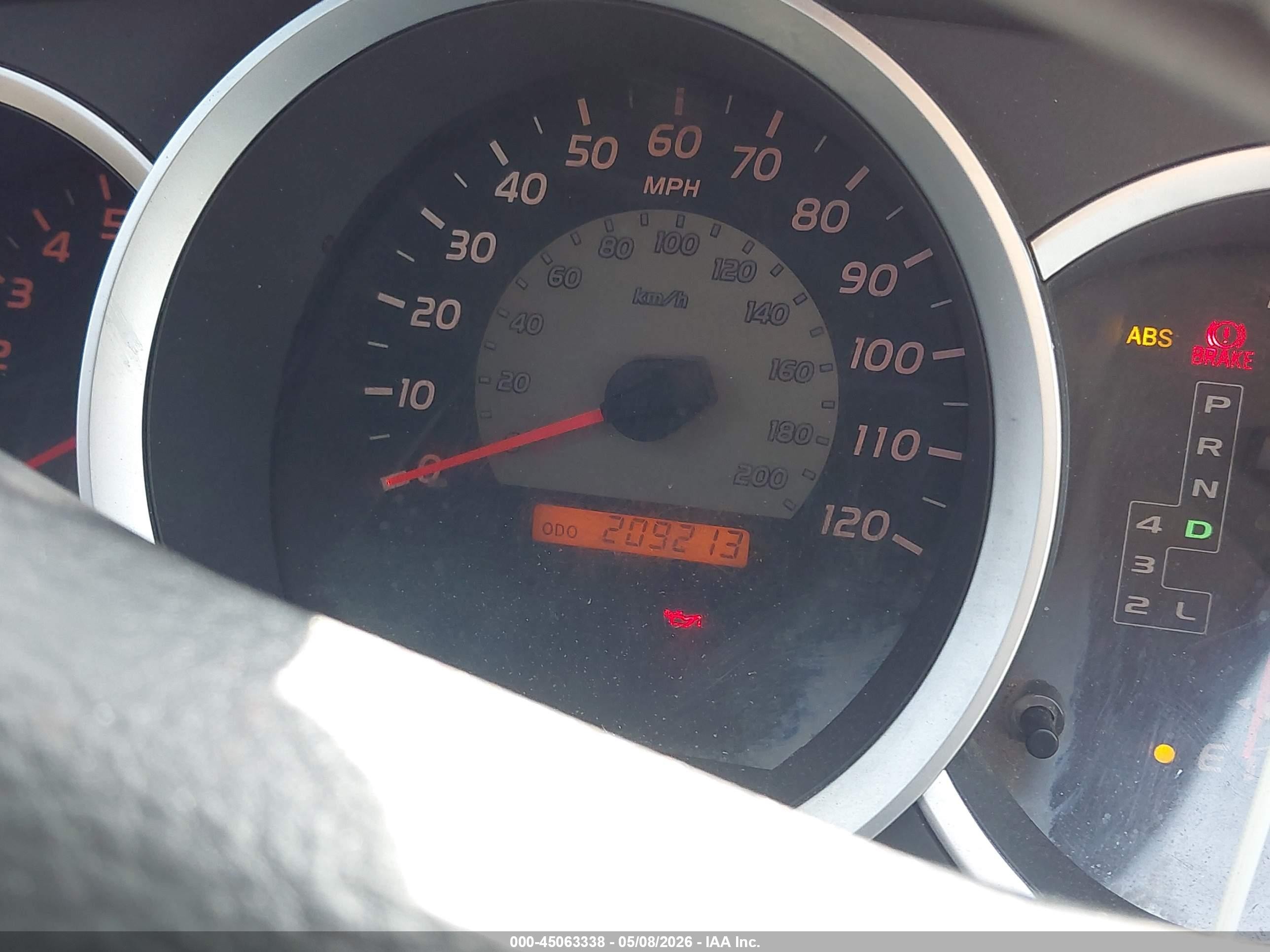 2008 Toyota Tacoma Prerunner V6 Red vin: 3TMJU62N18M067557