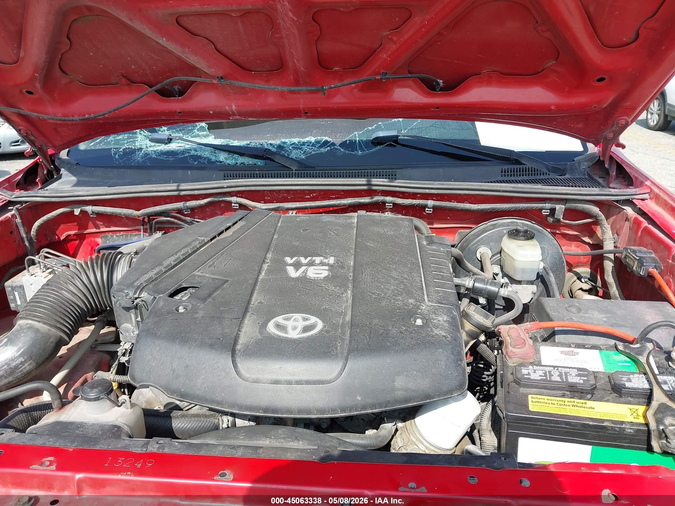 2008 Toyota Tacoma Prerunner V6 Red vin: 3TMJU62N18M067557