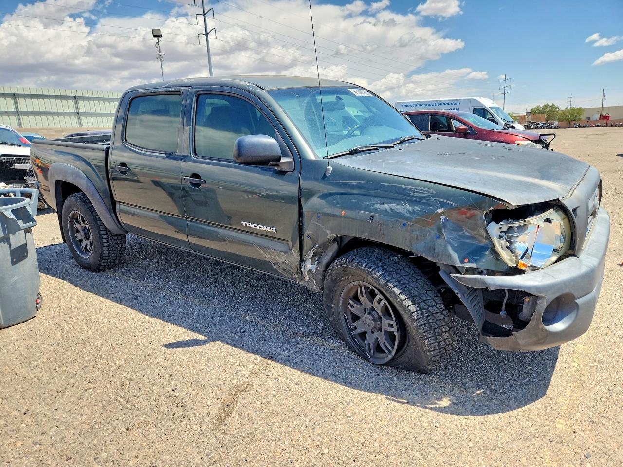 2009 Toyota Tacoma Double Cab Prerunner Green vin: 3TMJU62N19M077068
