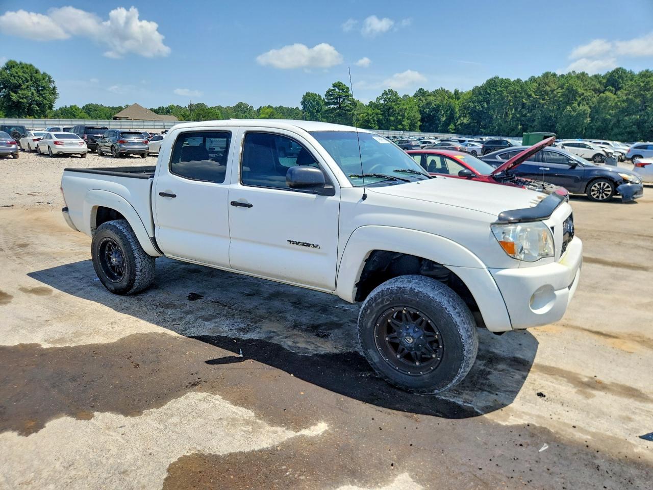 2009 Toyota Tacoma Double Cab Prerunner White vin: 3TMJU62N19M085462