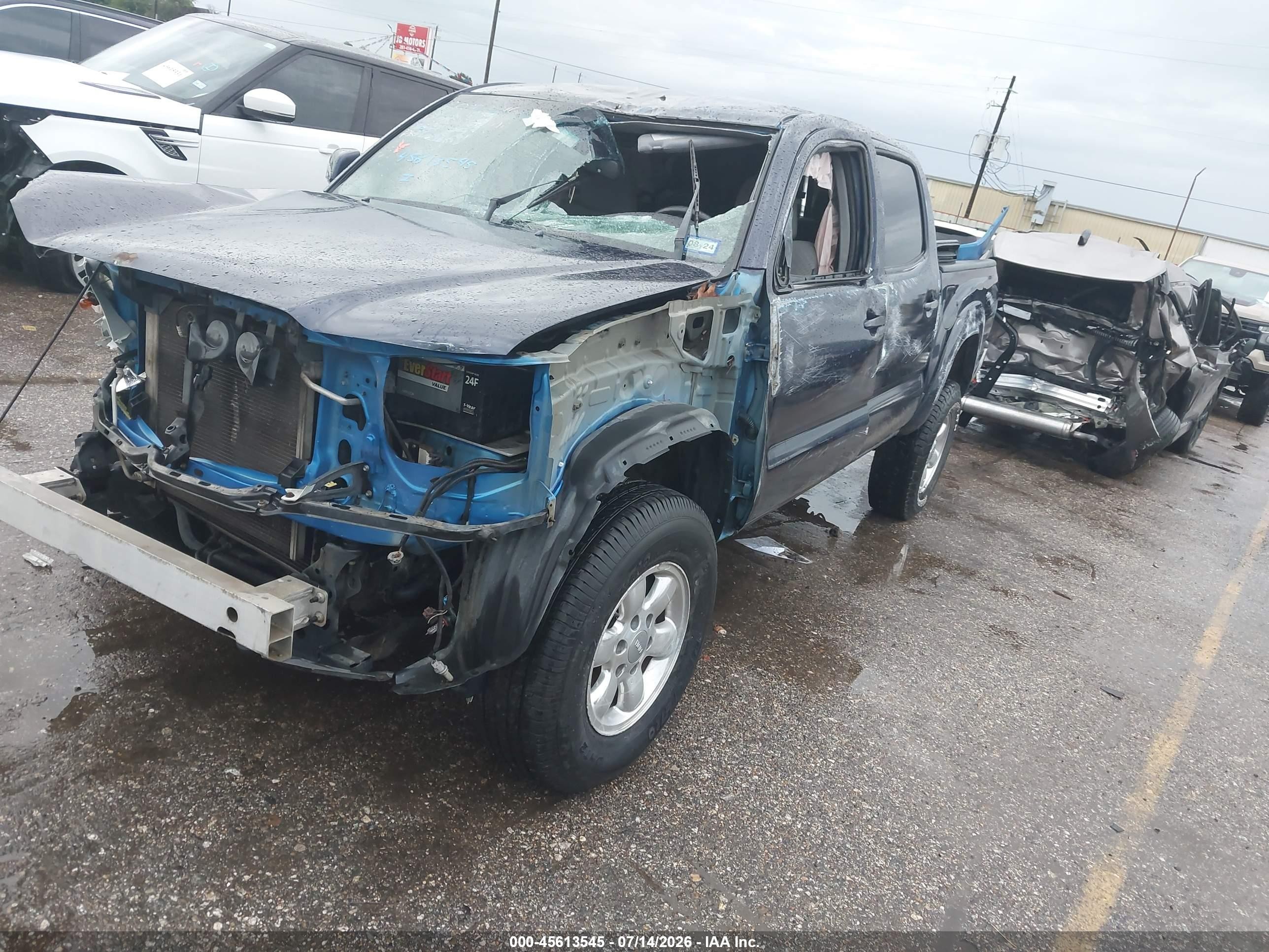 2009 Toyota Tacoma Prerunner V6 Blue vin: 3TMJU62N19M088944