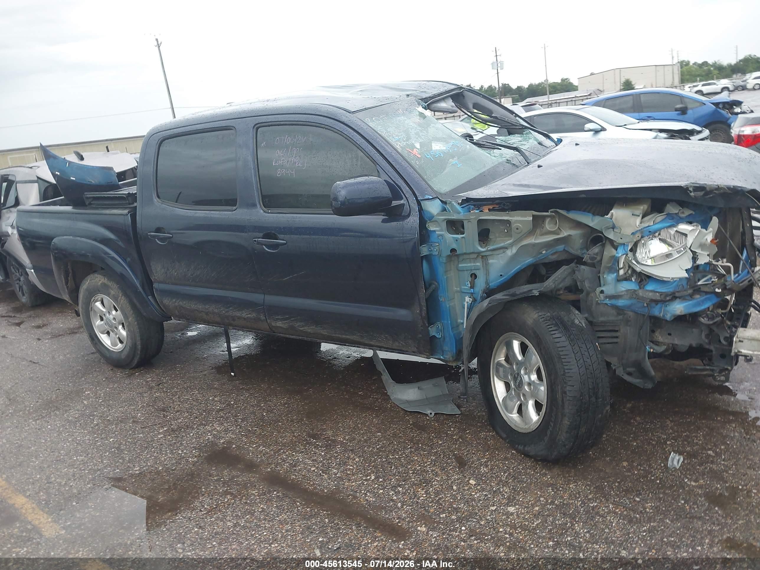2009 Toyota Tacoma Prerunner V6 Blue vin: 3TMJU62N19M088944