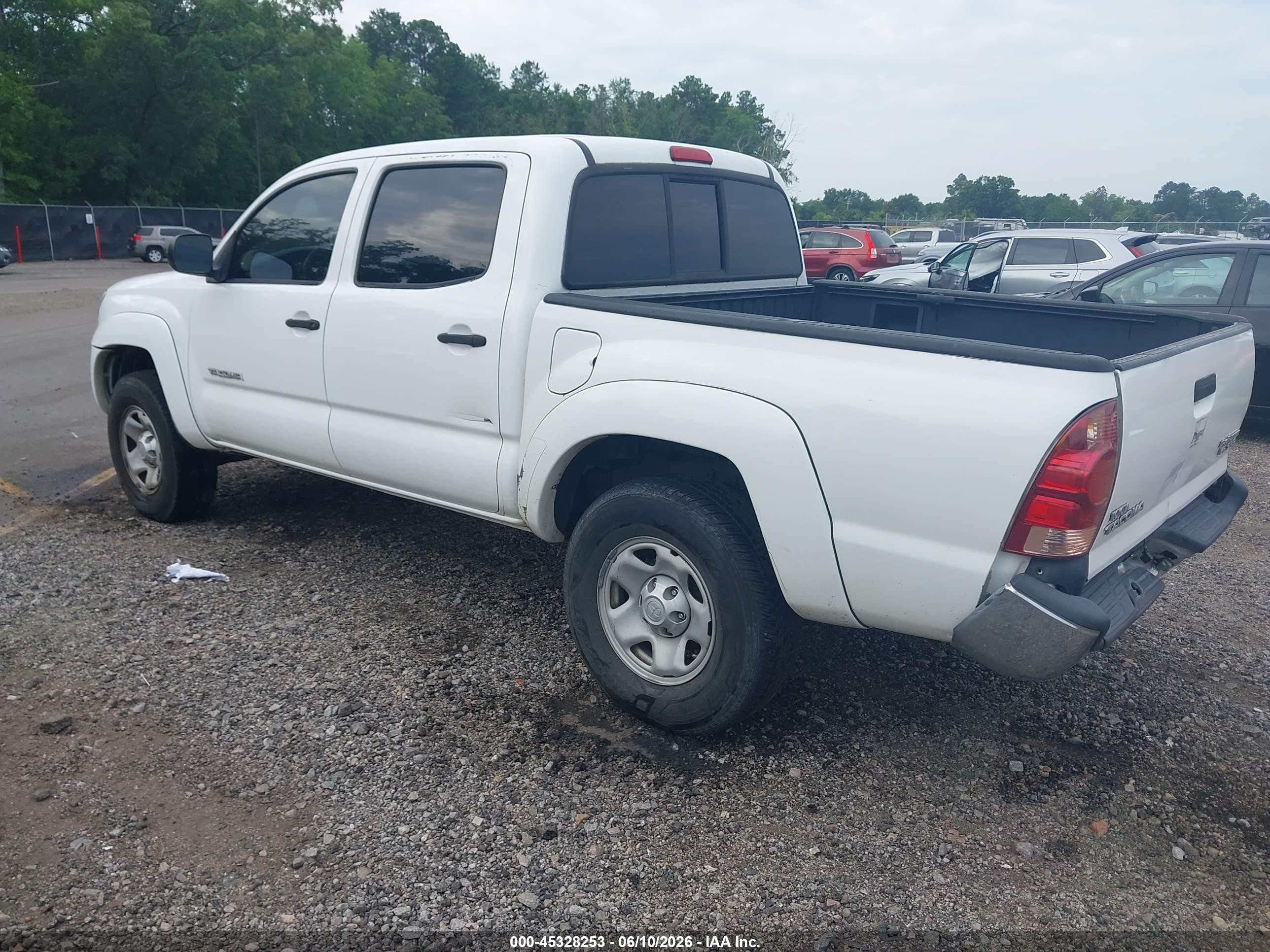 2006 Toyota Tacoma Prerunner V6 White vin: 3TMJU62N26M028182