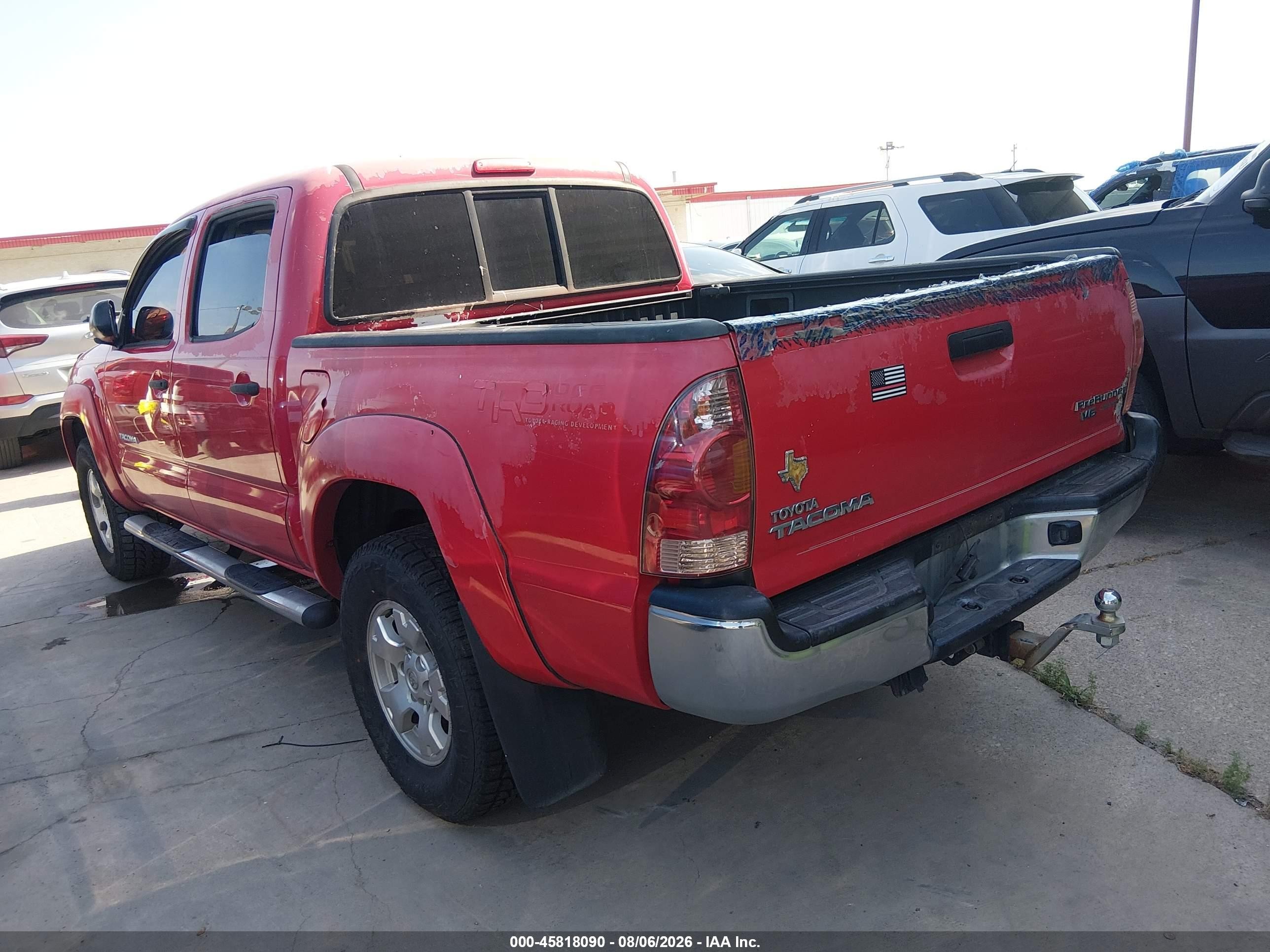 2007 Toyota Tacoma Double Cab Prerunner Red vin: 3TMJU62N27M039944