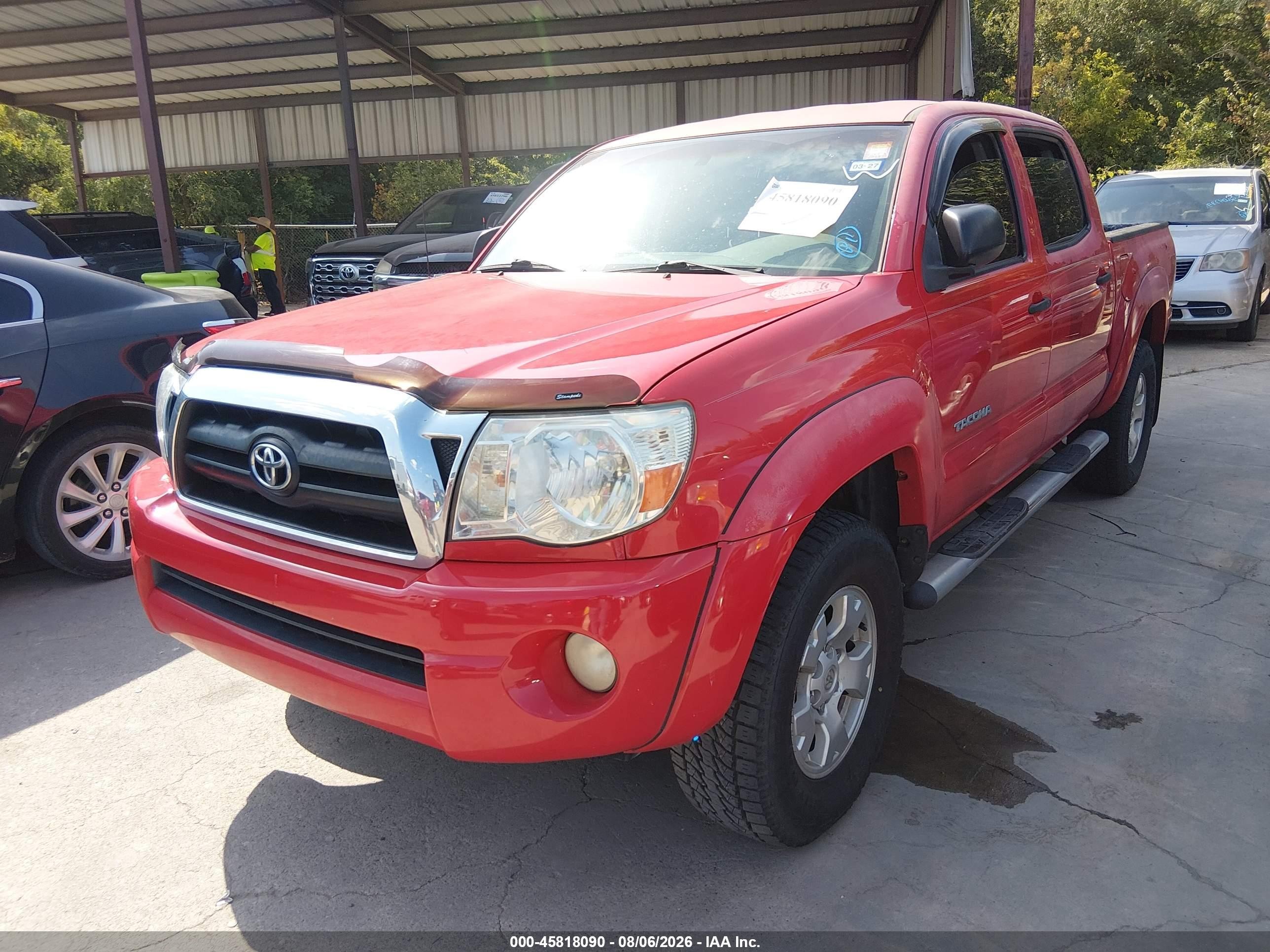 2007 Toyota Tacoma Double Cab Prerunner Red vin: 3TMJU62N27M039944