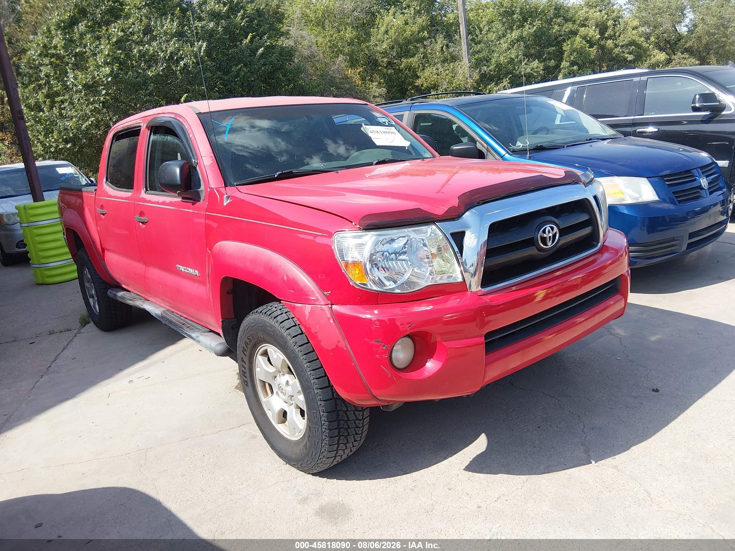 2007 Toyota Tacoma Double Cab Prerunner Red vin: 3TMJU62N27M039944