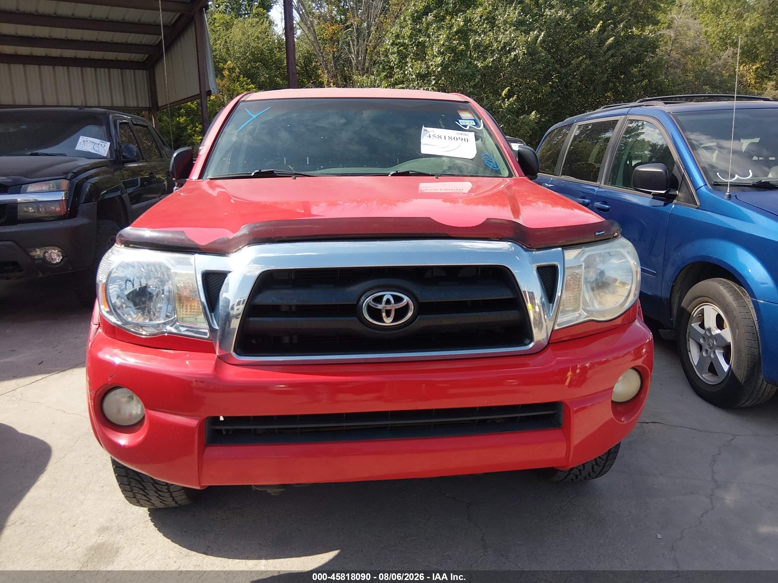 2007 Toyota Tacoma Double Cab Prerunner Red vin: 3TMJU62N27M039944