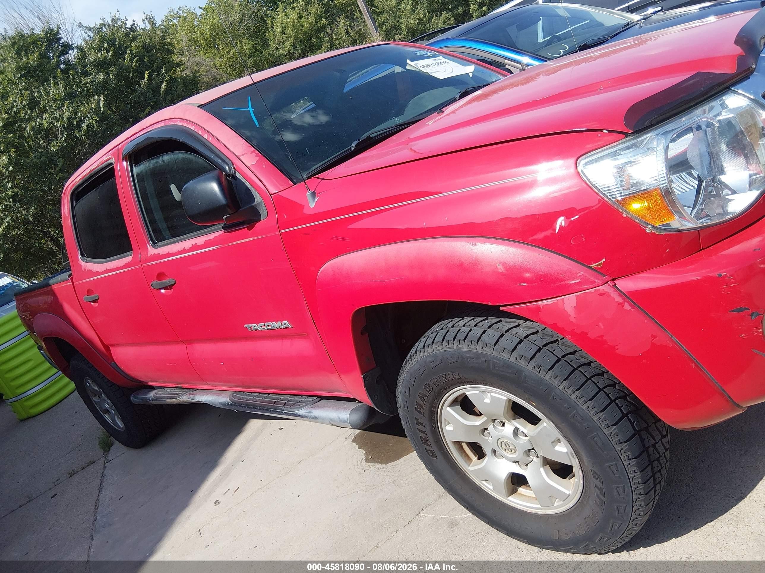 2007 Toyota Tacoma Double Cab Prerunner Red vin: 3TMJU62N27M039944