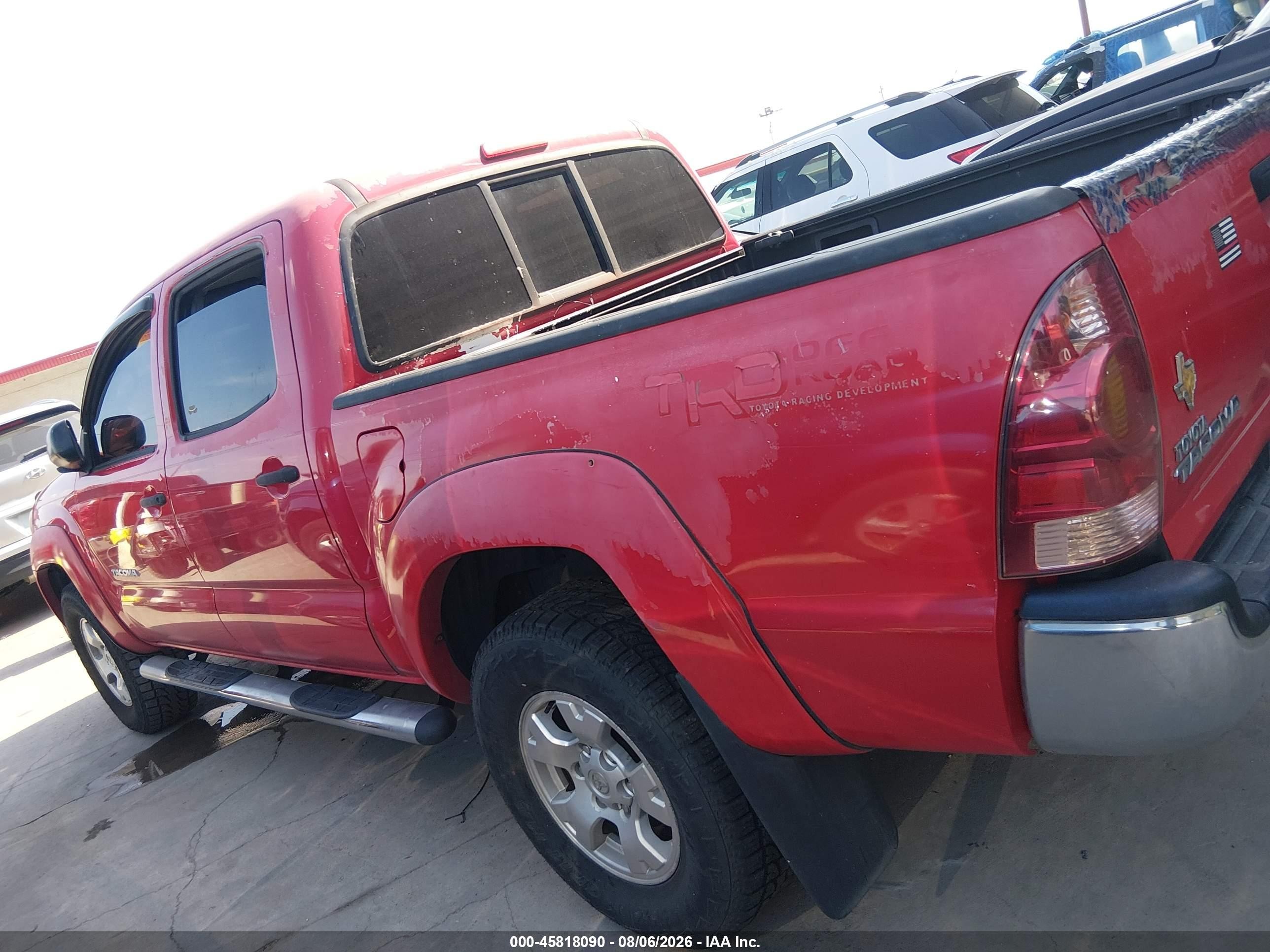 2007 Toyota Tacoma Double Cab Prerunner Red vin: 3TMJU62N27M039944