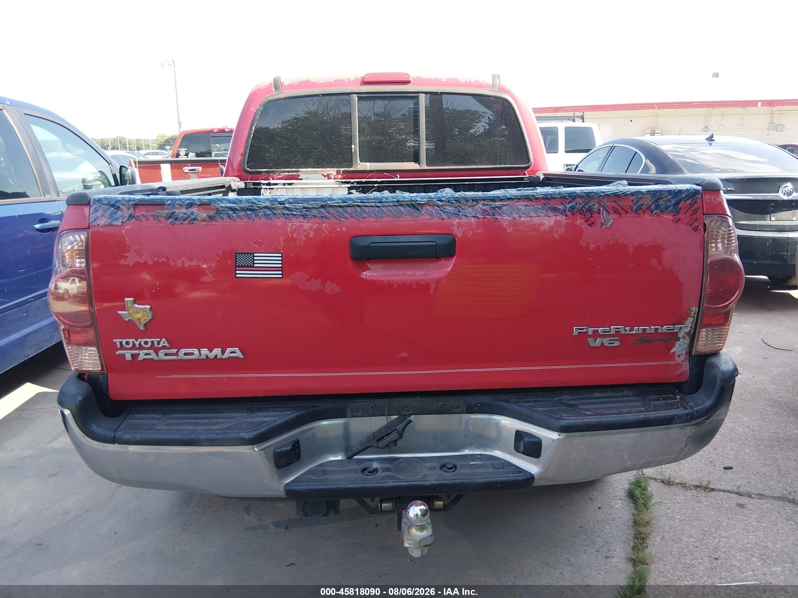 2007 Toyota Tacoma Double Cab Prerunner Red vin: 3TMJU62N27M039944