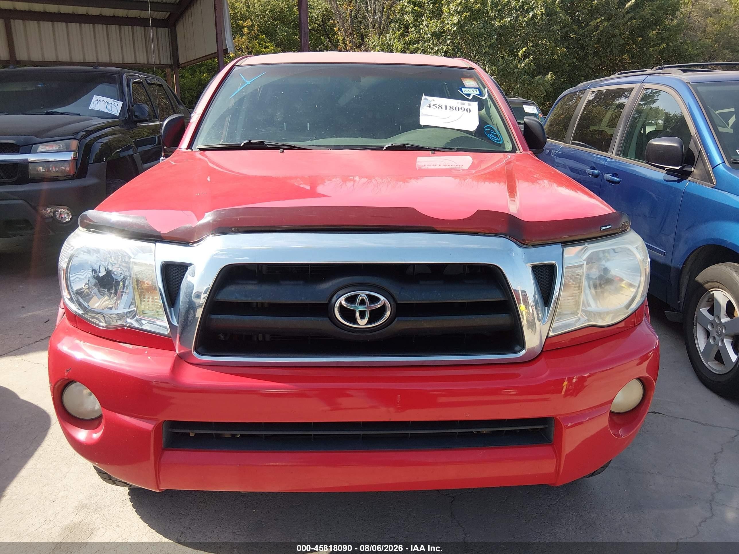 2007 Toyota Tacoma Double Cab Prerunner Red vin: 3TMJU62N27M039944