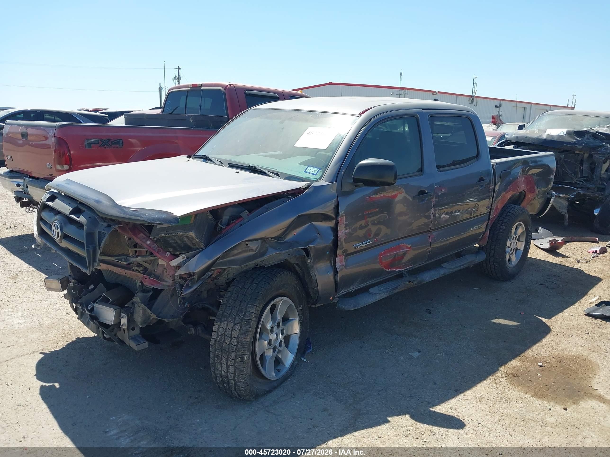 2008 Toyota Tacoma Prerunner V6 Gray vin: 3TMJU62N28M051772