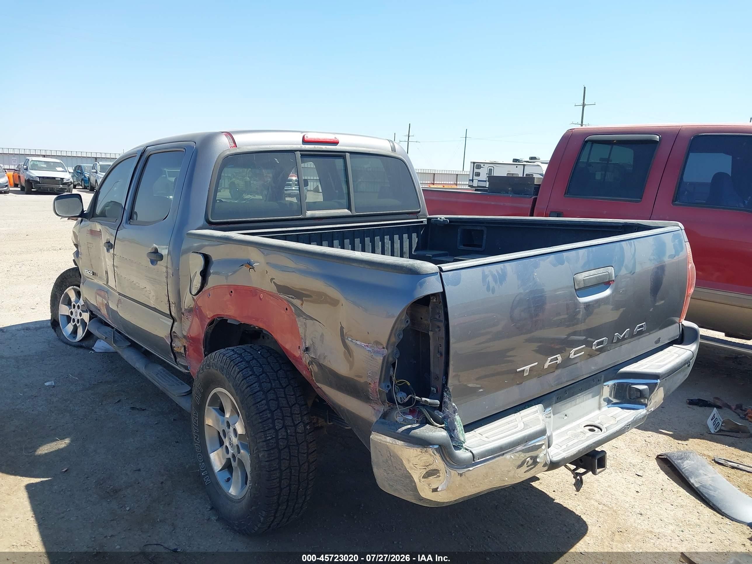 2008 Toyota Tacoma Prerunner V6 Gray vin: 3TMJU62N28M051772