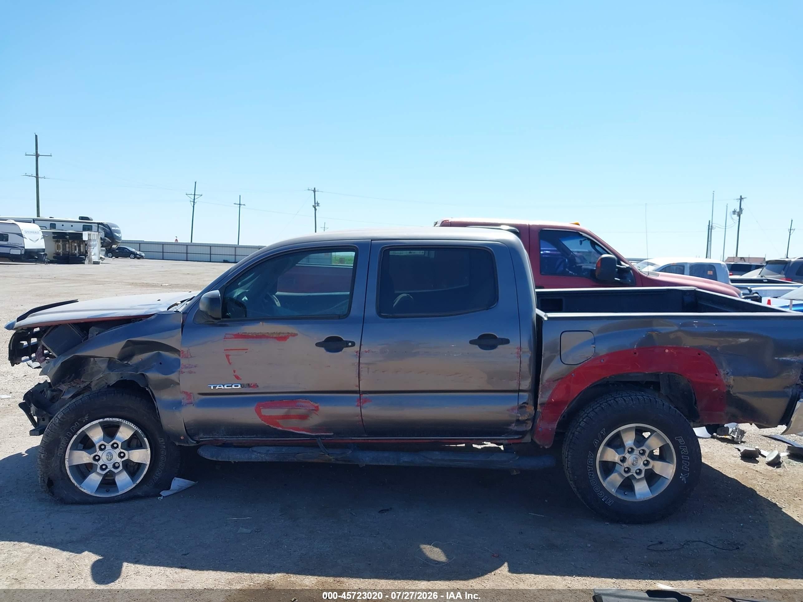 2008 Toyota Tacoma Prerunner V6 Gray vin: 3TMJU62N28M051772