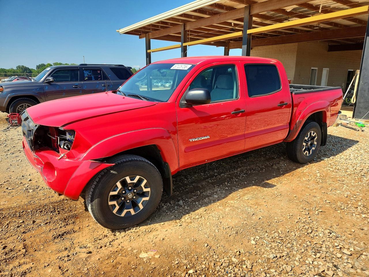 2008 Toyota Tacoma Double Cab Prerunner Red vin: 3TMJU62N28M055837